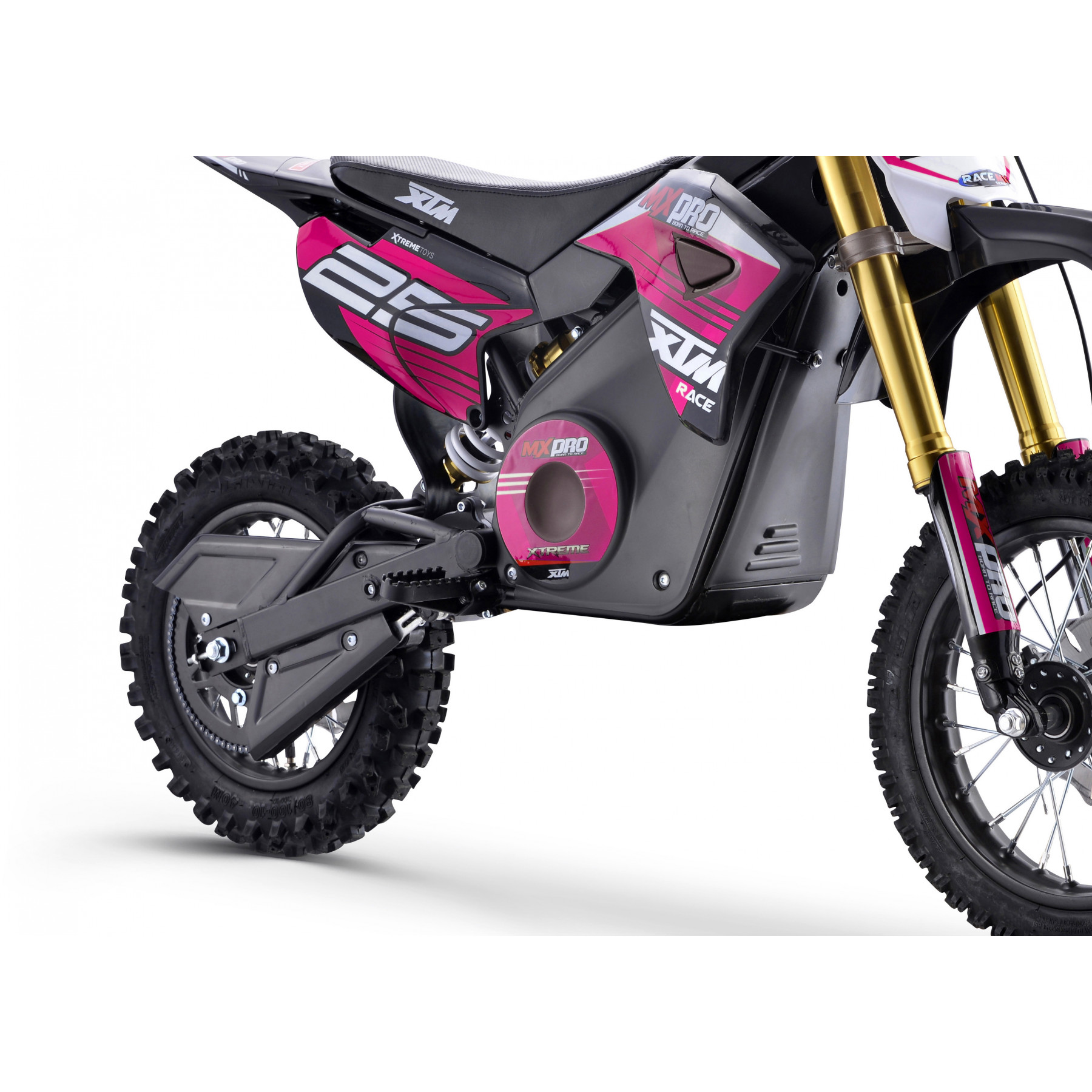 XTM MX-PRO 36V 1100W LITHIUM DIRT BIKE 12/10 WHEEL PINK