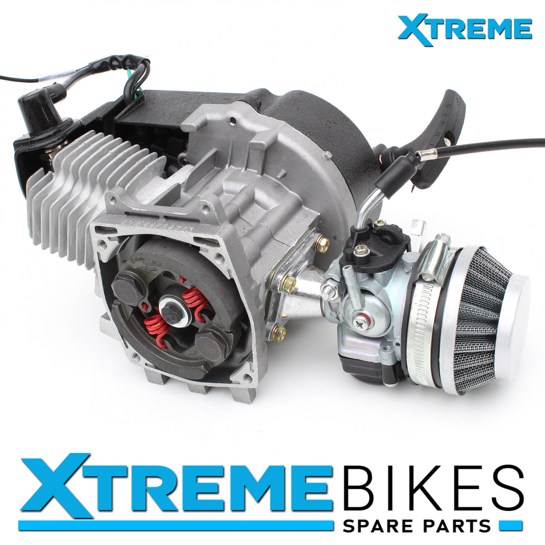 MINI DIRT BIKE/ QUAD BIKE COMPLETE ENGINE INCL UPGRADED CLUTCH + CARB + THROTTLE CABLE