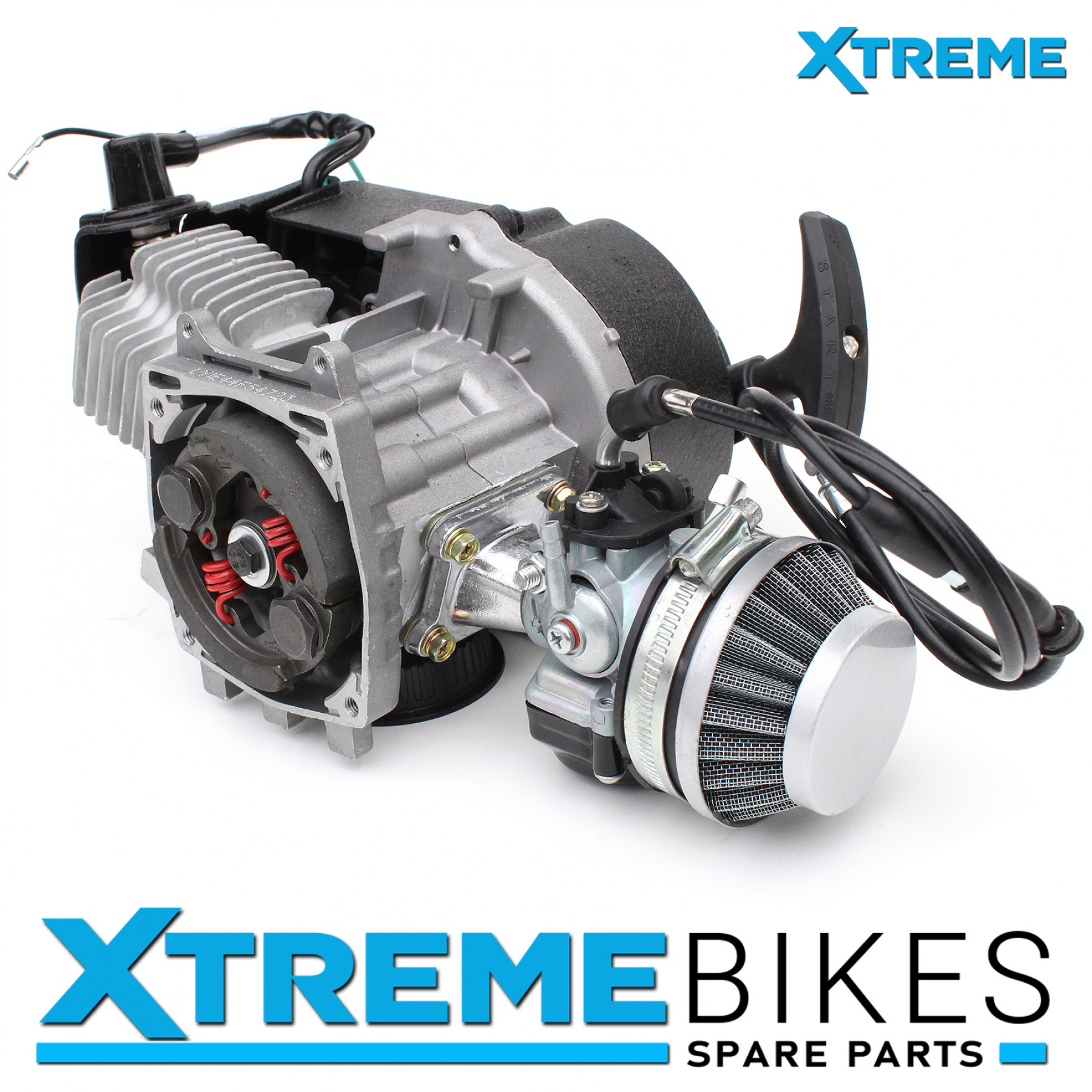 MINI DIRT BIKE/ QUAD BIKE COMPLETE ENGINE INCL UPGRADED CLUTCH + CARB + THROTTLE CABLE