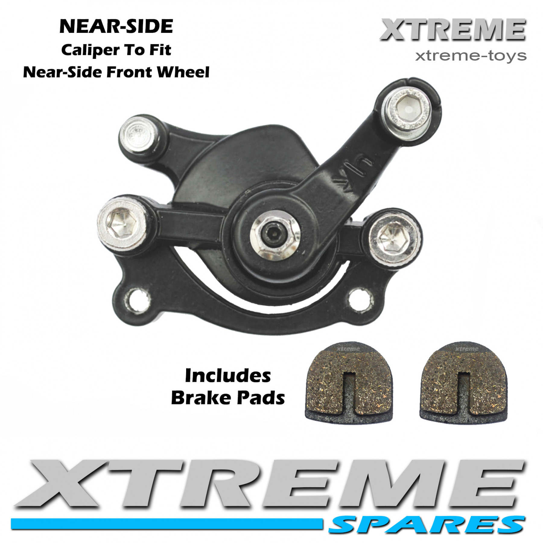 XTM MONSTER QUAD FRONT NEAR-SIDE BRAKE CALIPER WITH BRAKE PADS