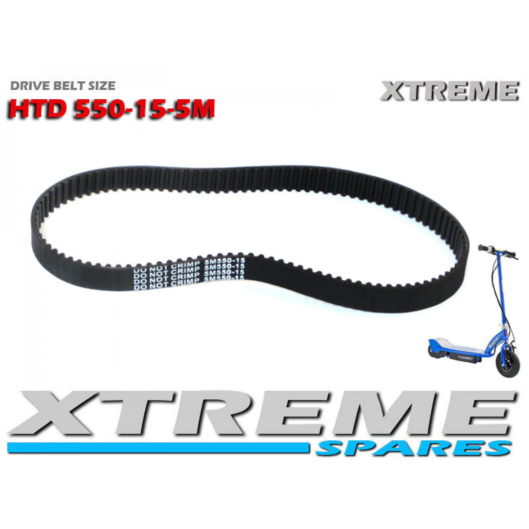 NEW KIDS ELECTRIC E SCOOTER BIKE DRIVE BELT BACK REAR HTD 550-15-5M