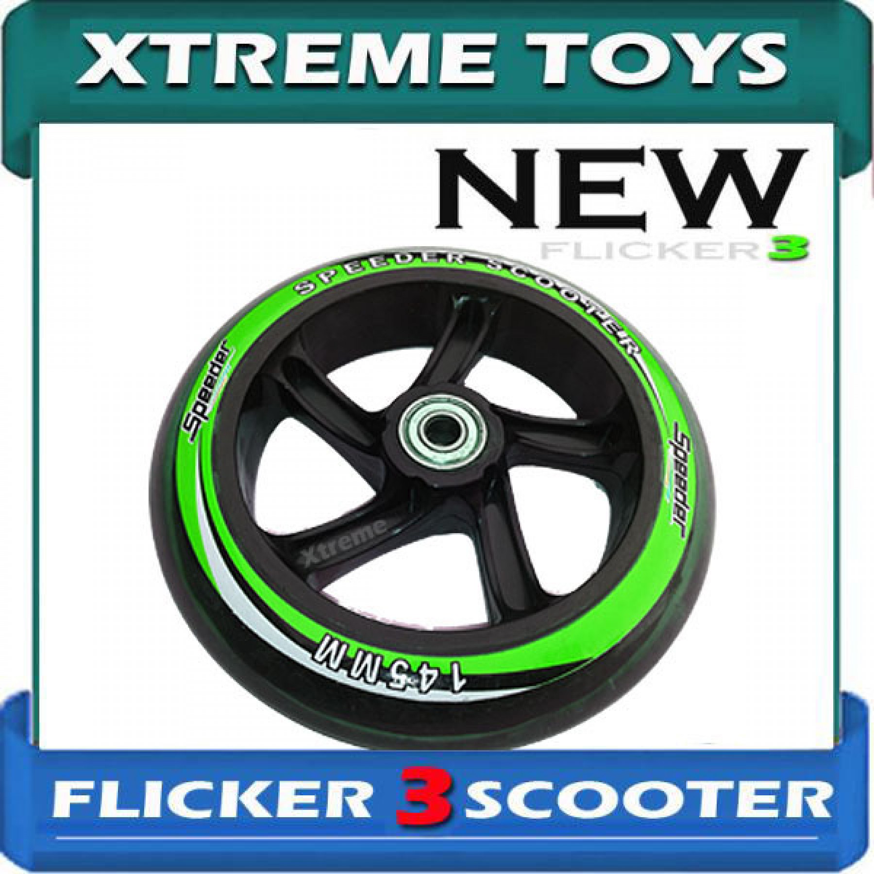 FLICKER 3 SPEEDER SCOOTER WHEEL 145mm TRI SCOOTER WHEELS