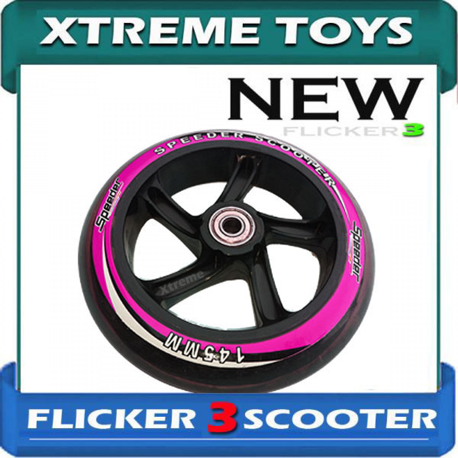 FLICKER 3 SPEEDER SCOOTER WHEEL 145mm TRI SCOOTER WHEELS