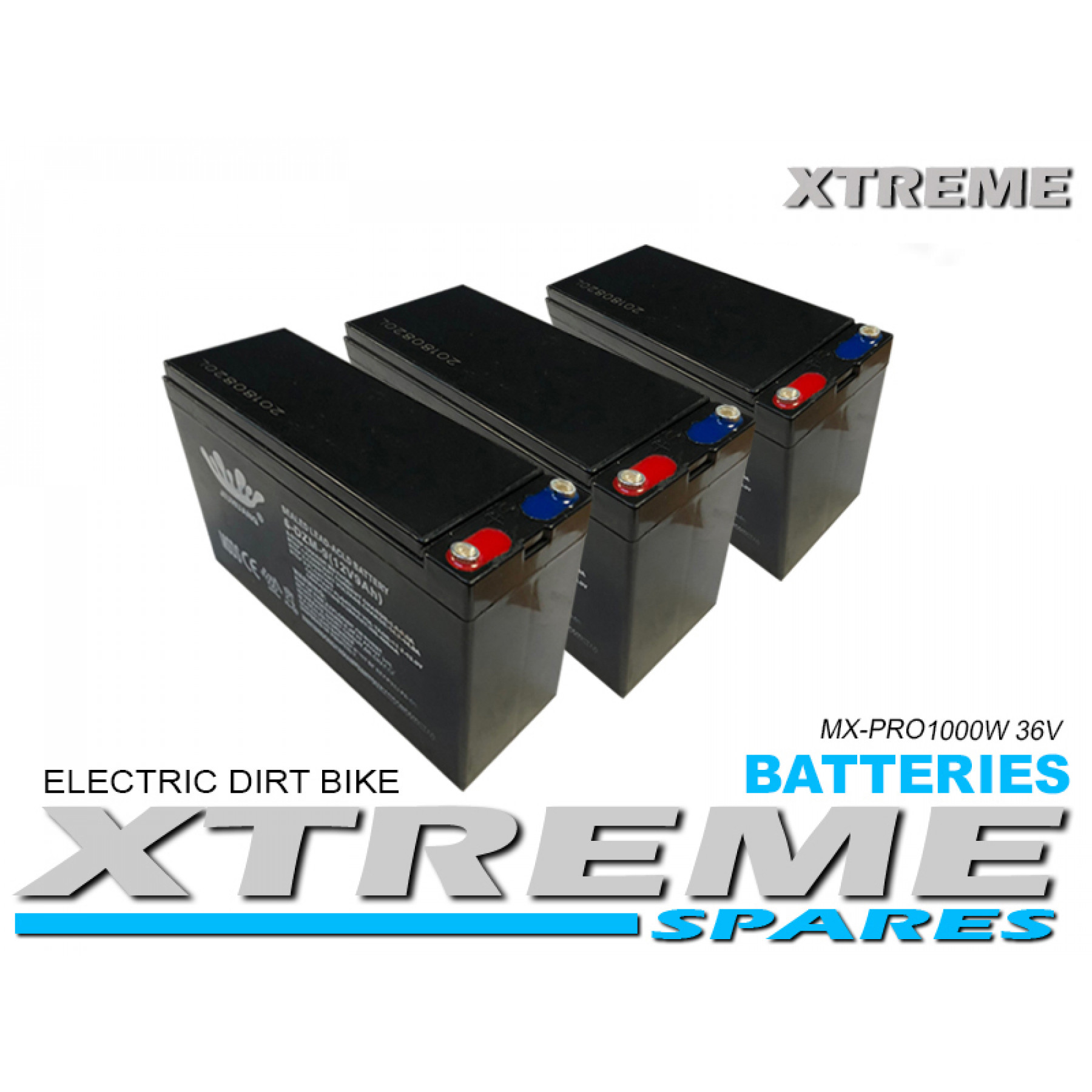 XTREME ELECTRIC XTM MX-PRO 36V 1000W REPLACEMENT LEAD BATTERY SET