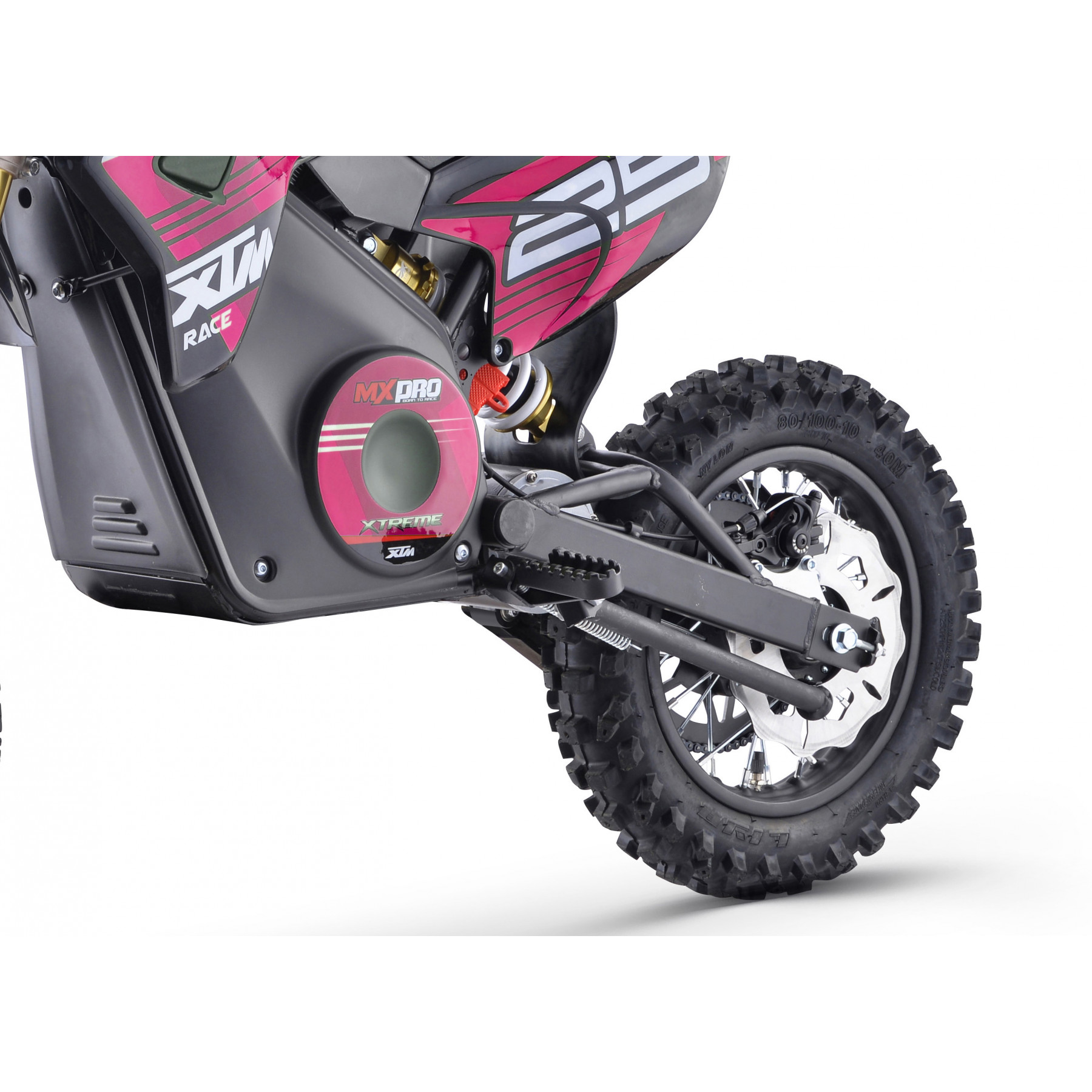 XTM MX-PRO 36V 1100W LITHIUM DIRT BIKE 12/10 WHEEL PINK