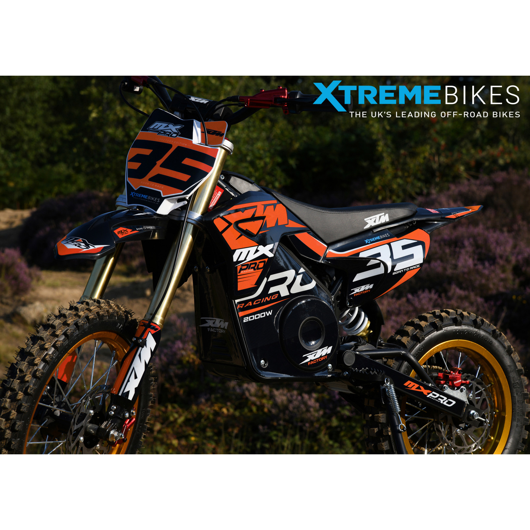 2026 XTM MXPRO 48V 2000W LITHIUM ELECTRIC DIRT BIKE BIG 14/12