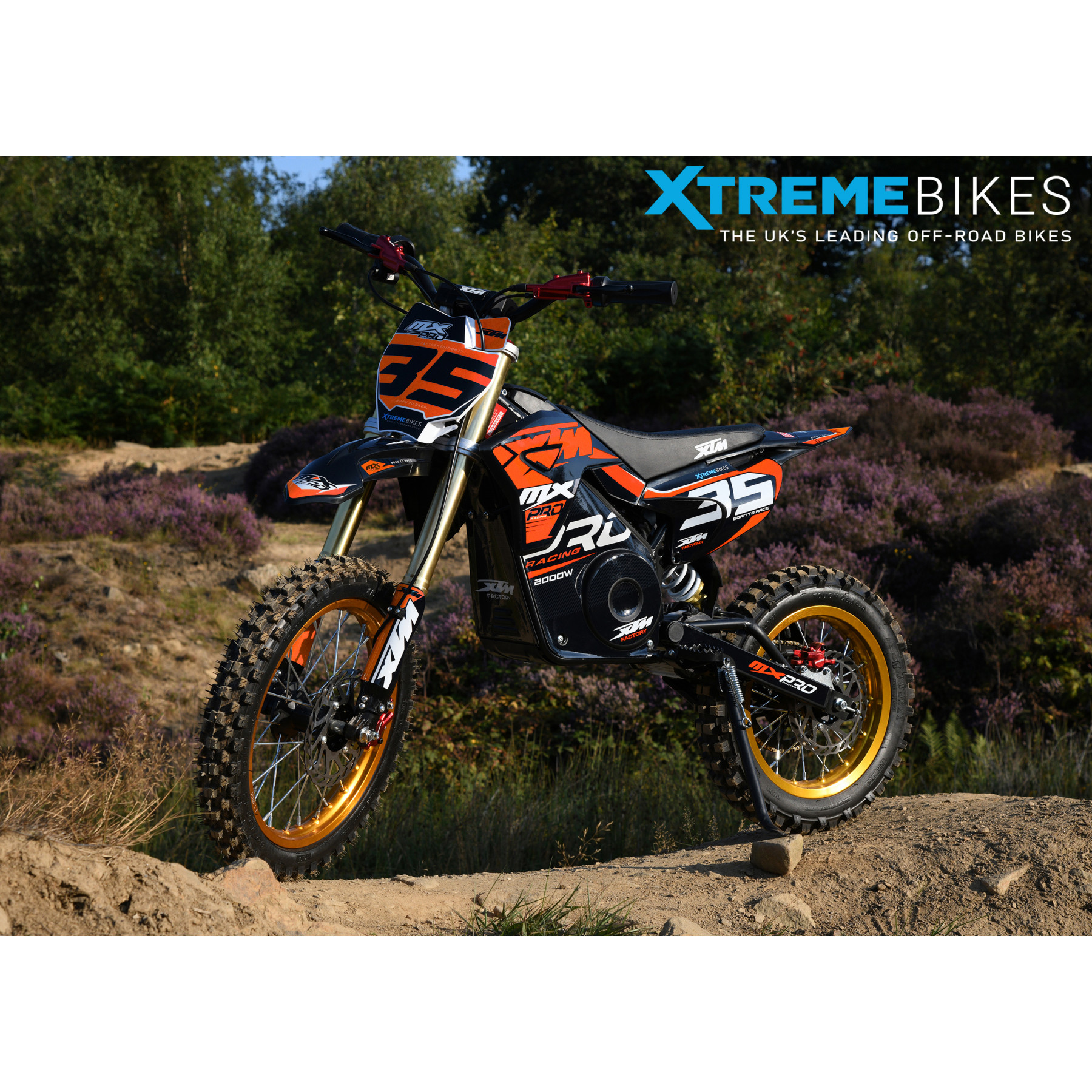 2026 XTM MXPRO 48V 2000W LITHIUM ELECTRIC DIRT BIKE BIG 14/12