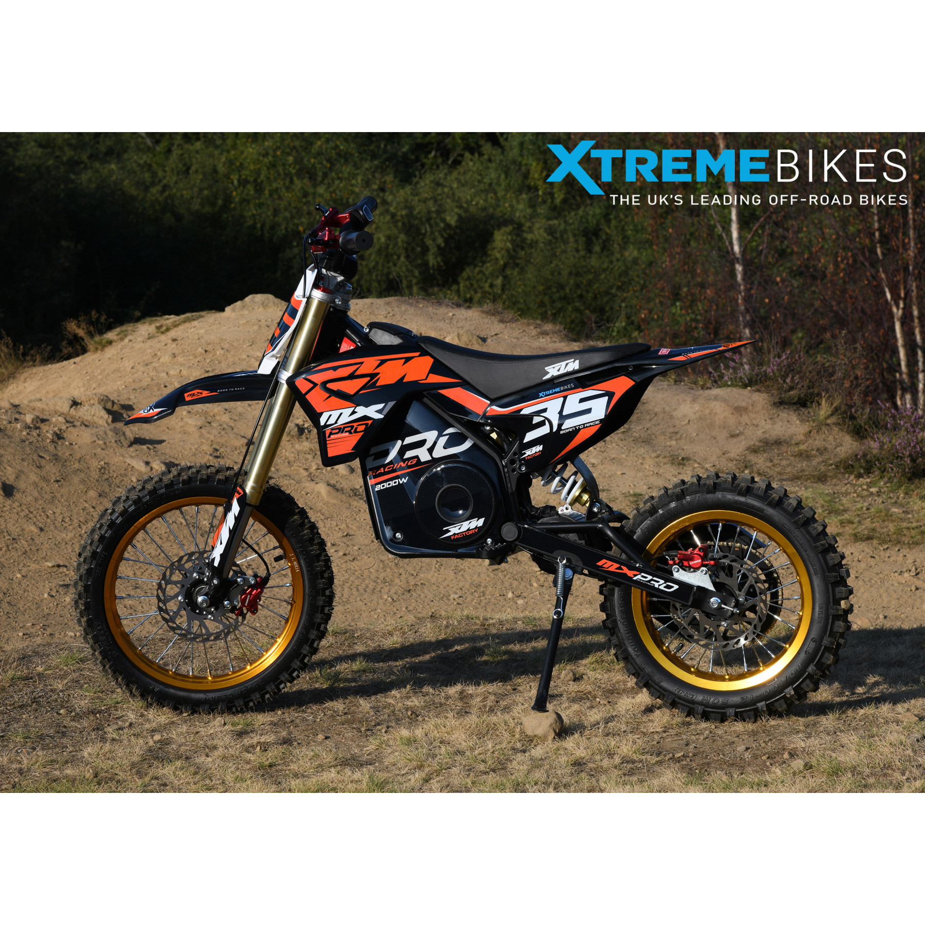 2026 XTM MXPRO 48V 2000W LITHIUM ELECTRIC DIRT BIKE BIG 14/12