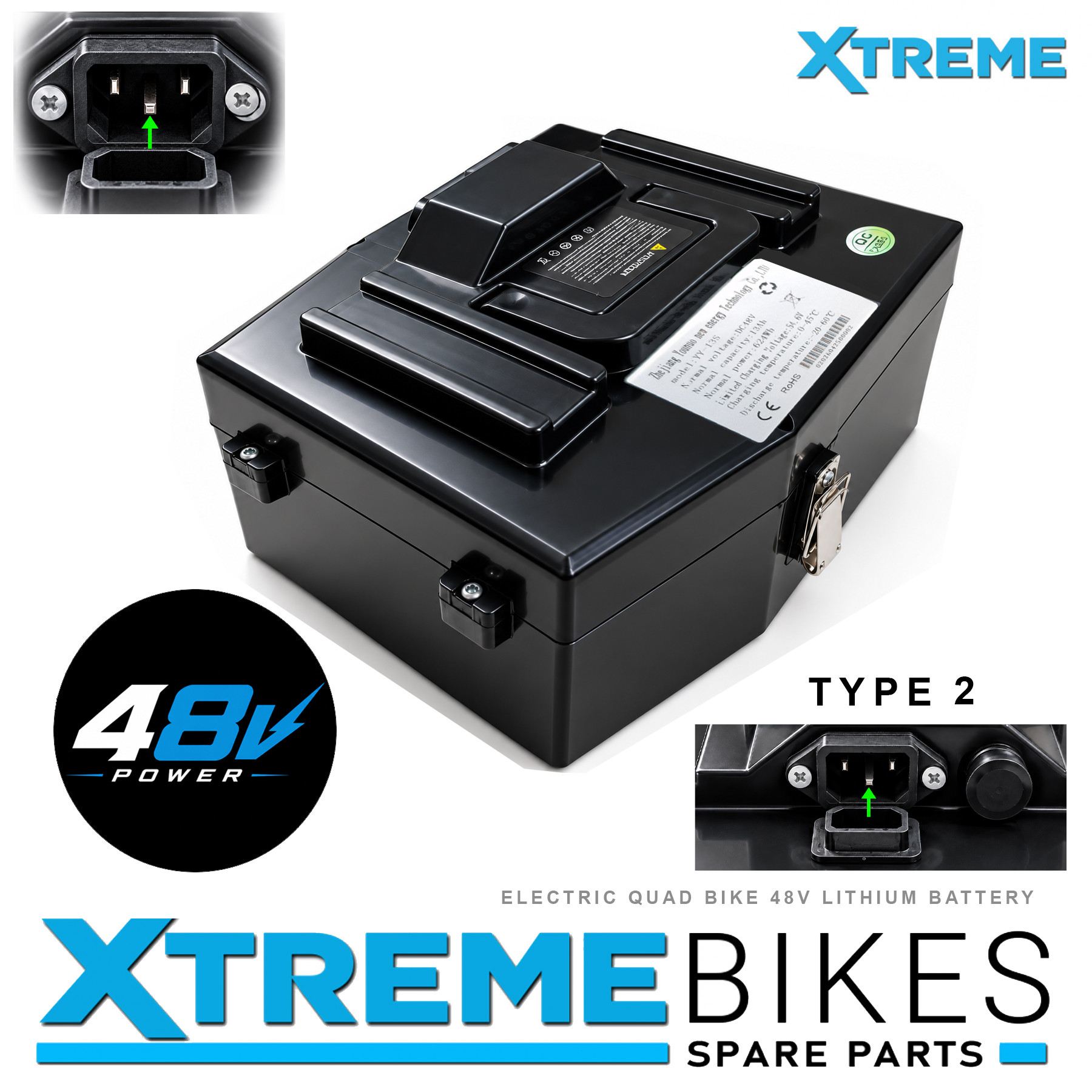 XTREME ELECTRIC XTM RACING 48V LITHIUM REPLACEMENT BATTERY SET - TYPE 2