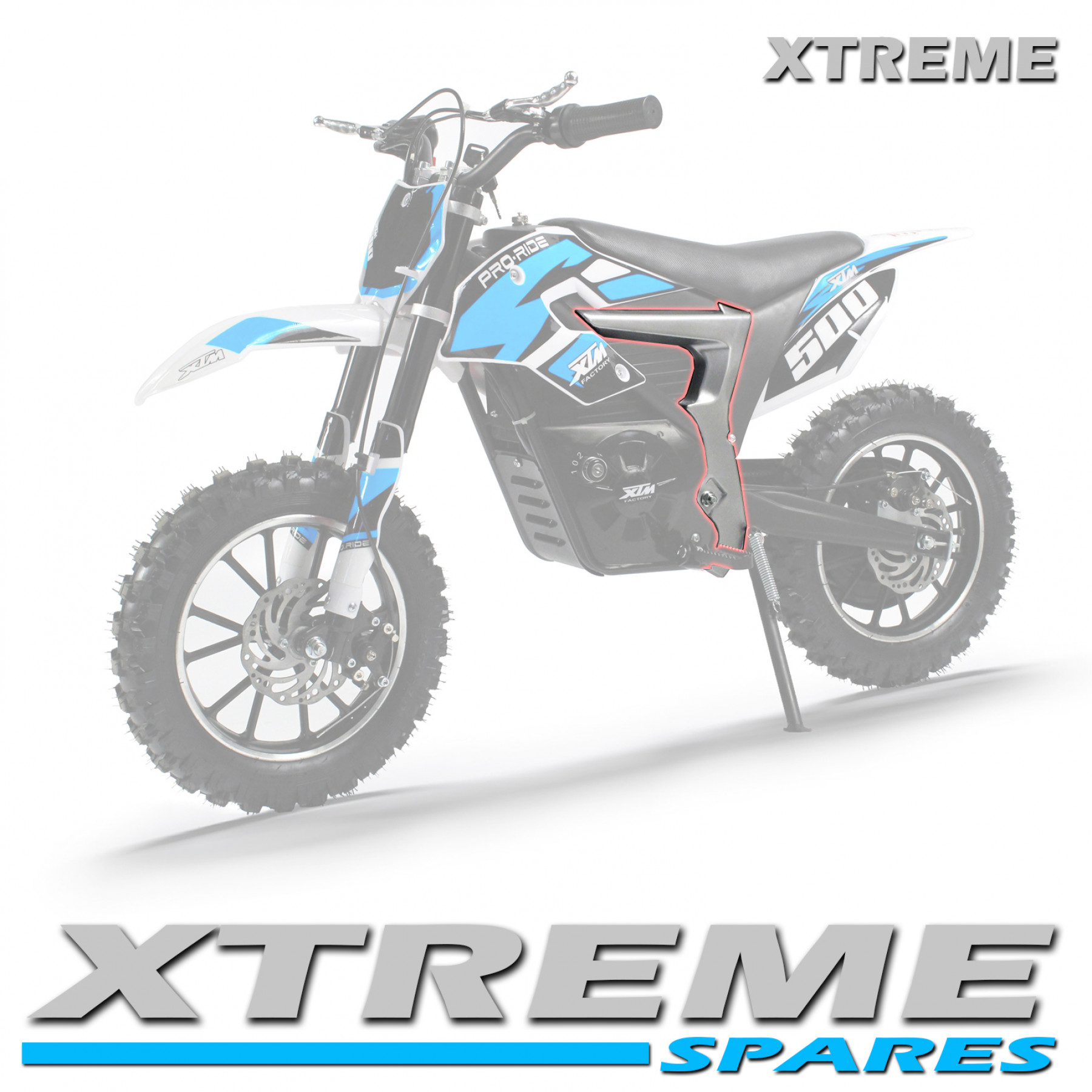 XTREME PRO-RIDER DIRT BIKE SIDE PLASTIC SET