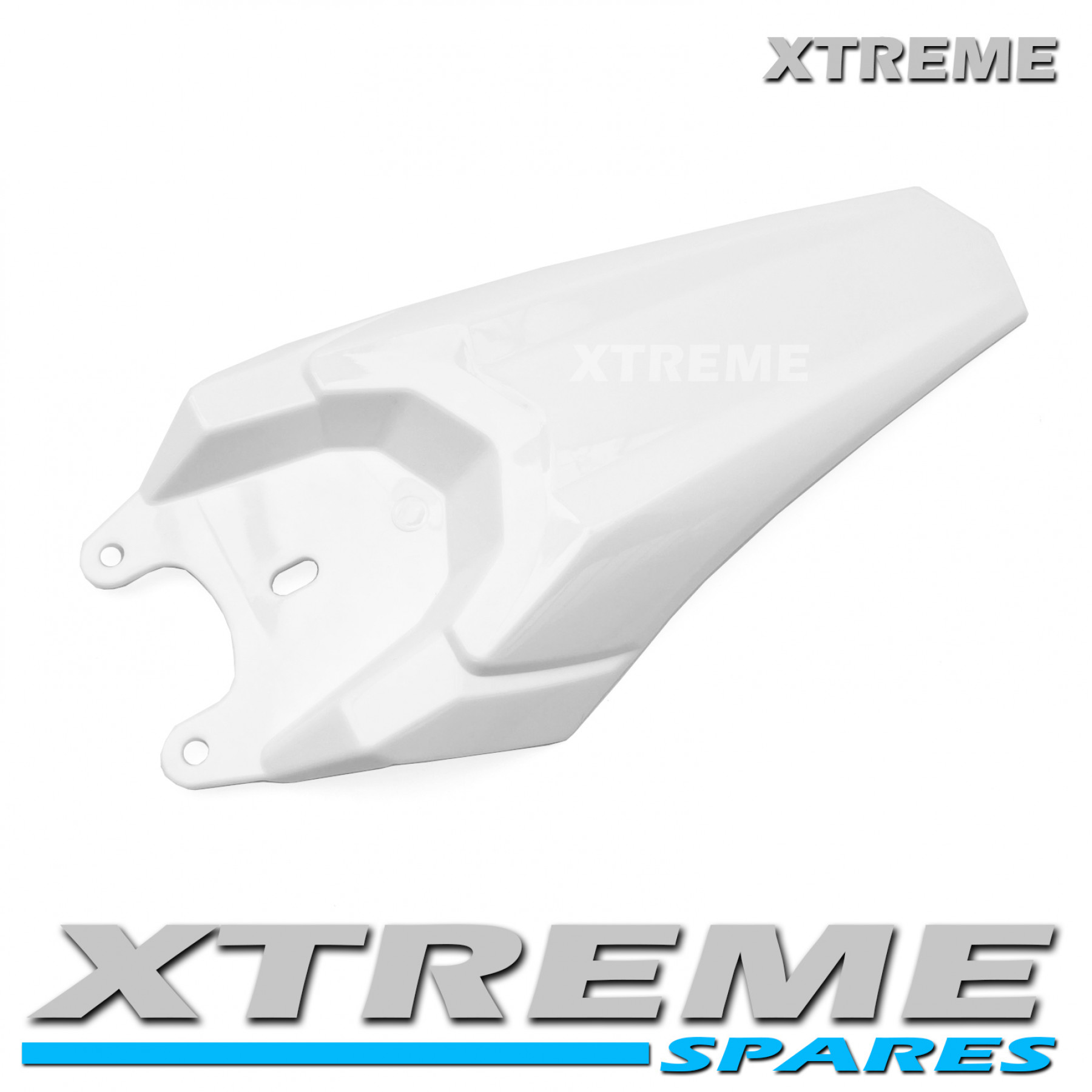 XTM CRX DIRT BIKE REPLACEMENT REAR MUDGUARD WHITE PLASTIC