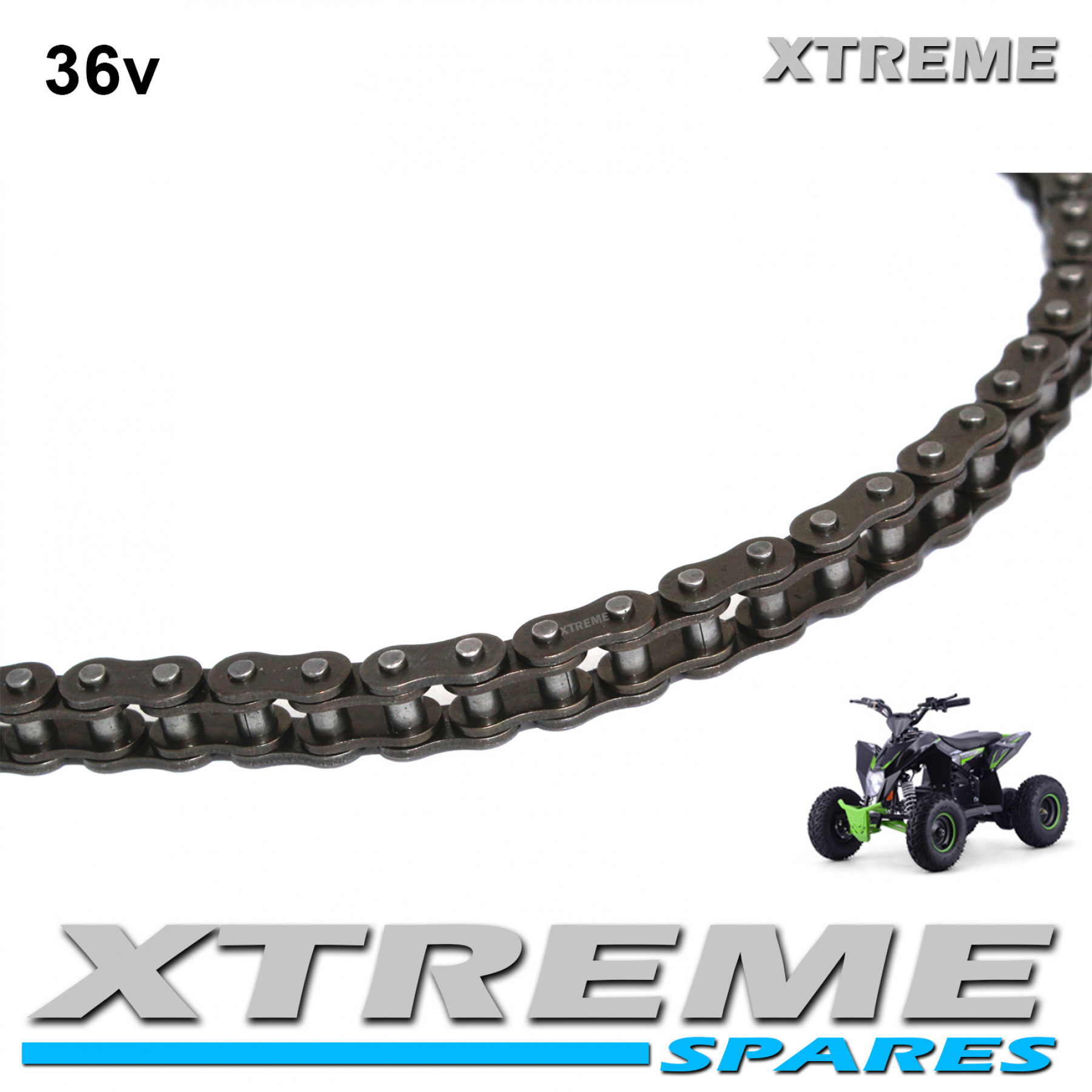 XTM RACING 36V 1000W QUAD NEW CHAIN 96 LINK 25H