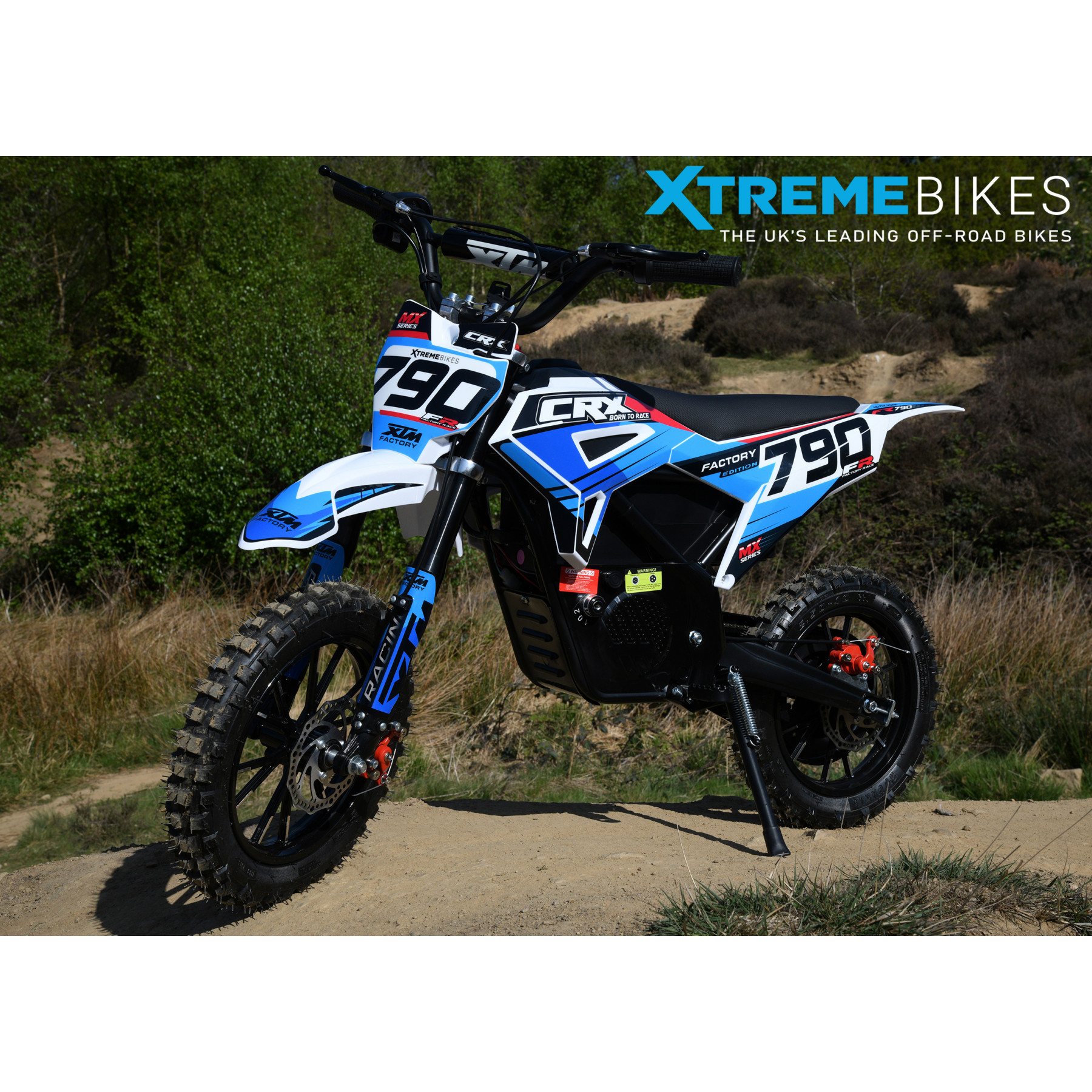 XTM CRX 36V 790W LITHIUM ELECTRIC DIRT BIKE BLUE