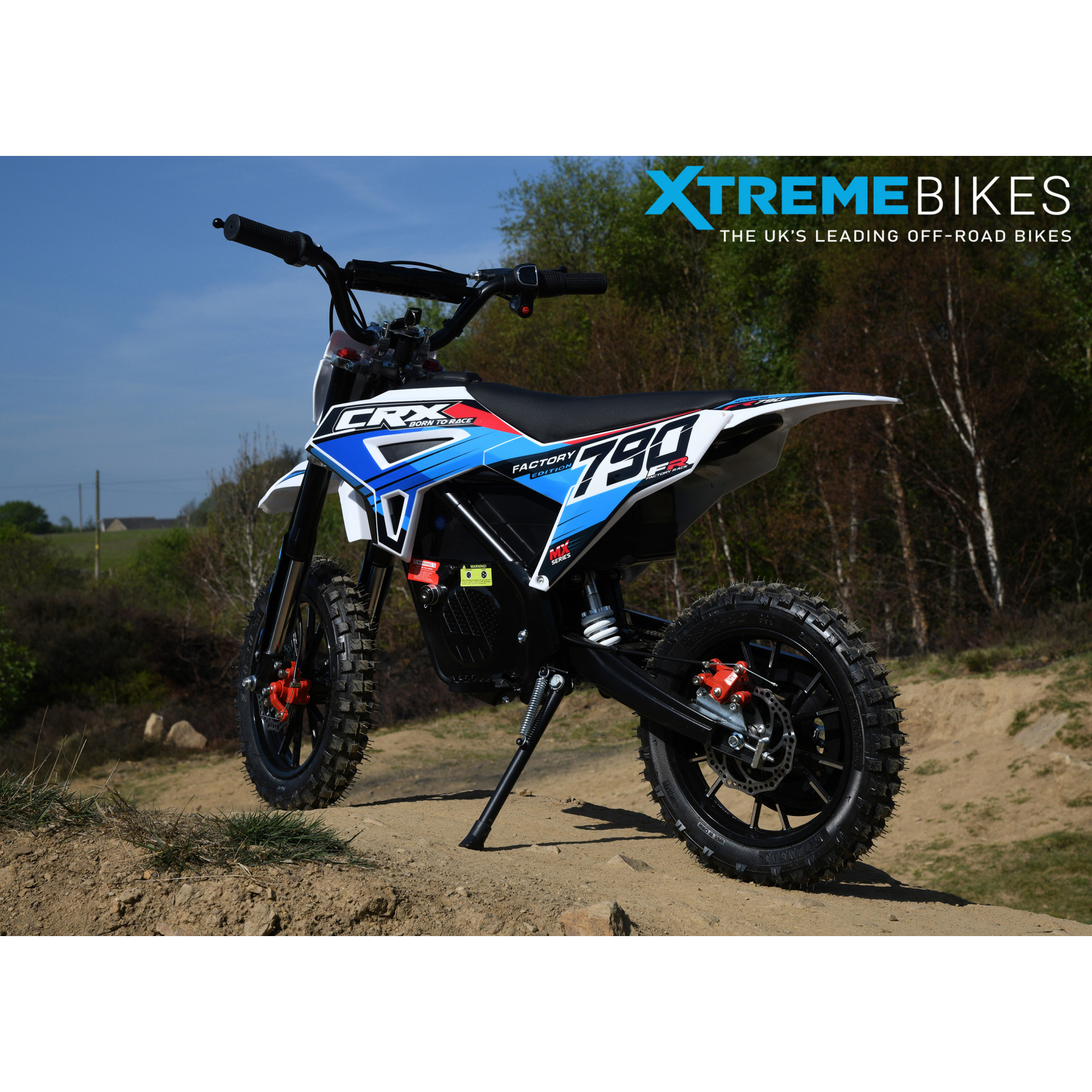 XTM CRX 36V 790W LITHIUM ELECTRIC DIRT BIKE BLUE