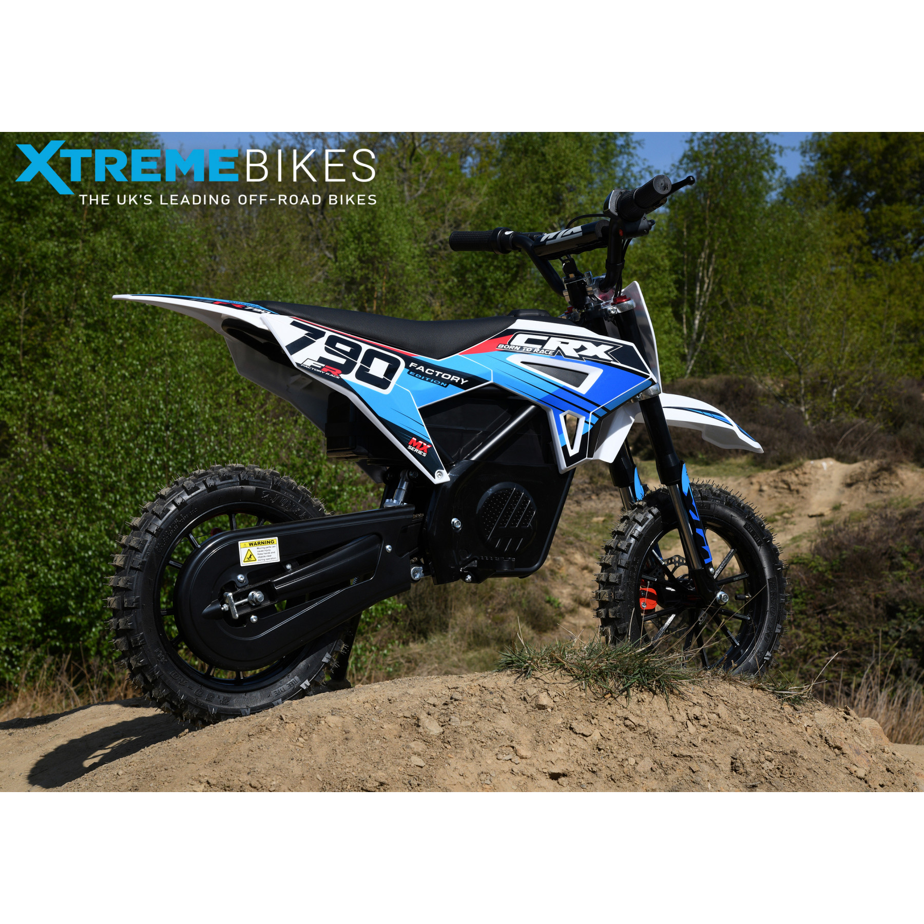 XTM CRX 36V 790W LITHIUM ELECTRIC DIRT BIKE BLUE