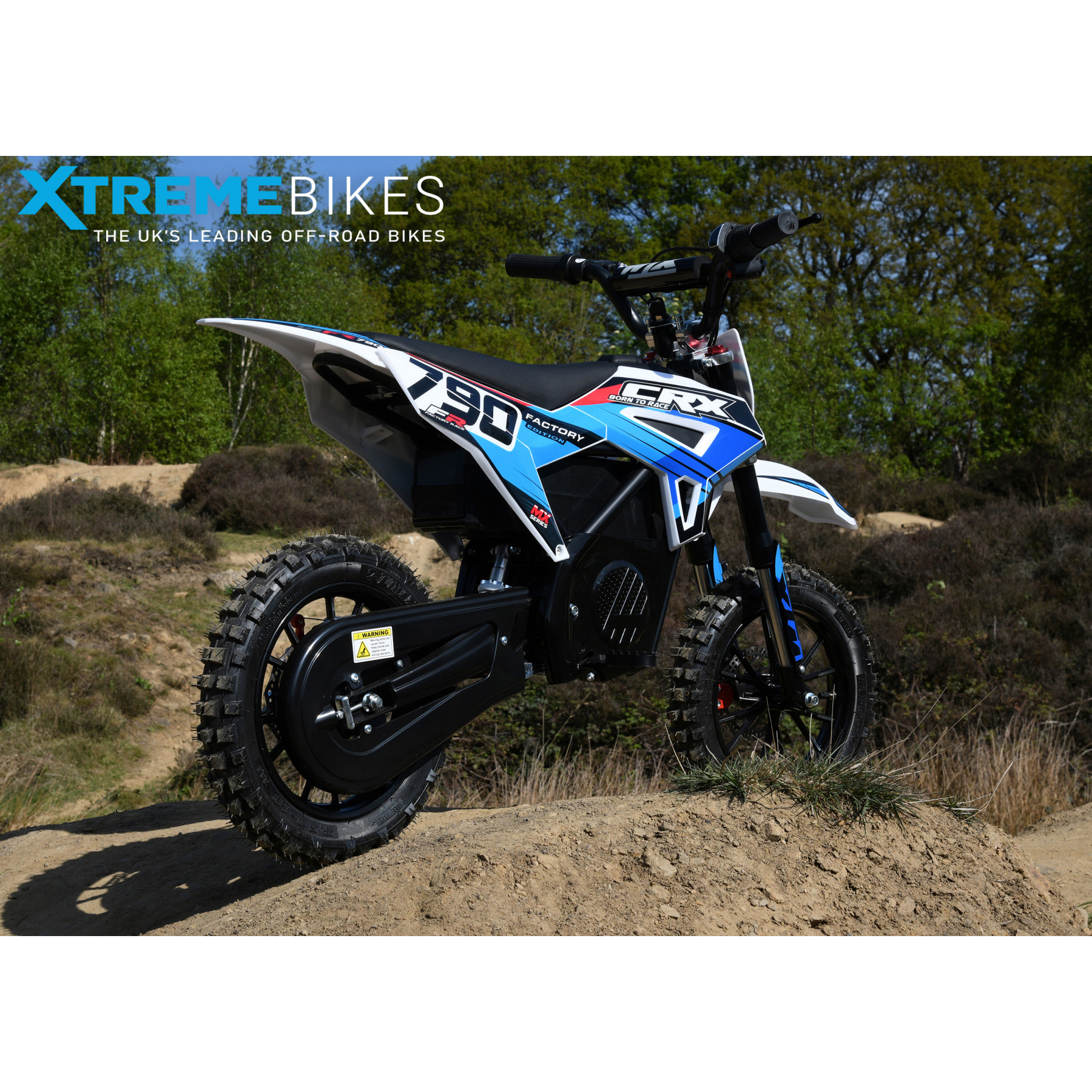 XTM CRX 36V 790W LITHIUM ELECTRIC DIRT BIKE BLUE