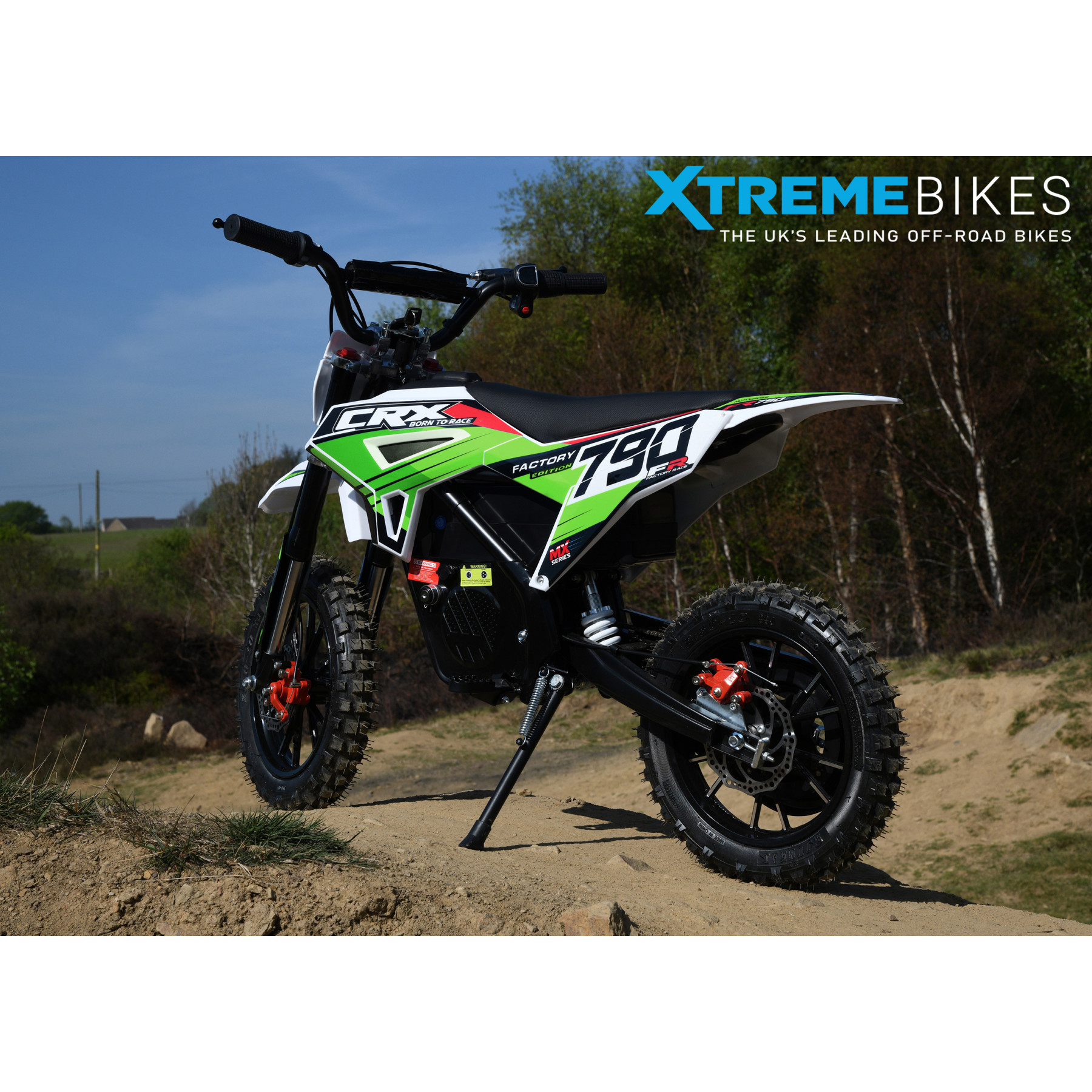 XTM CRX 36V 790W LITHIUM ELECTRIC DIRT BIKE GREEN