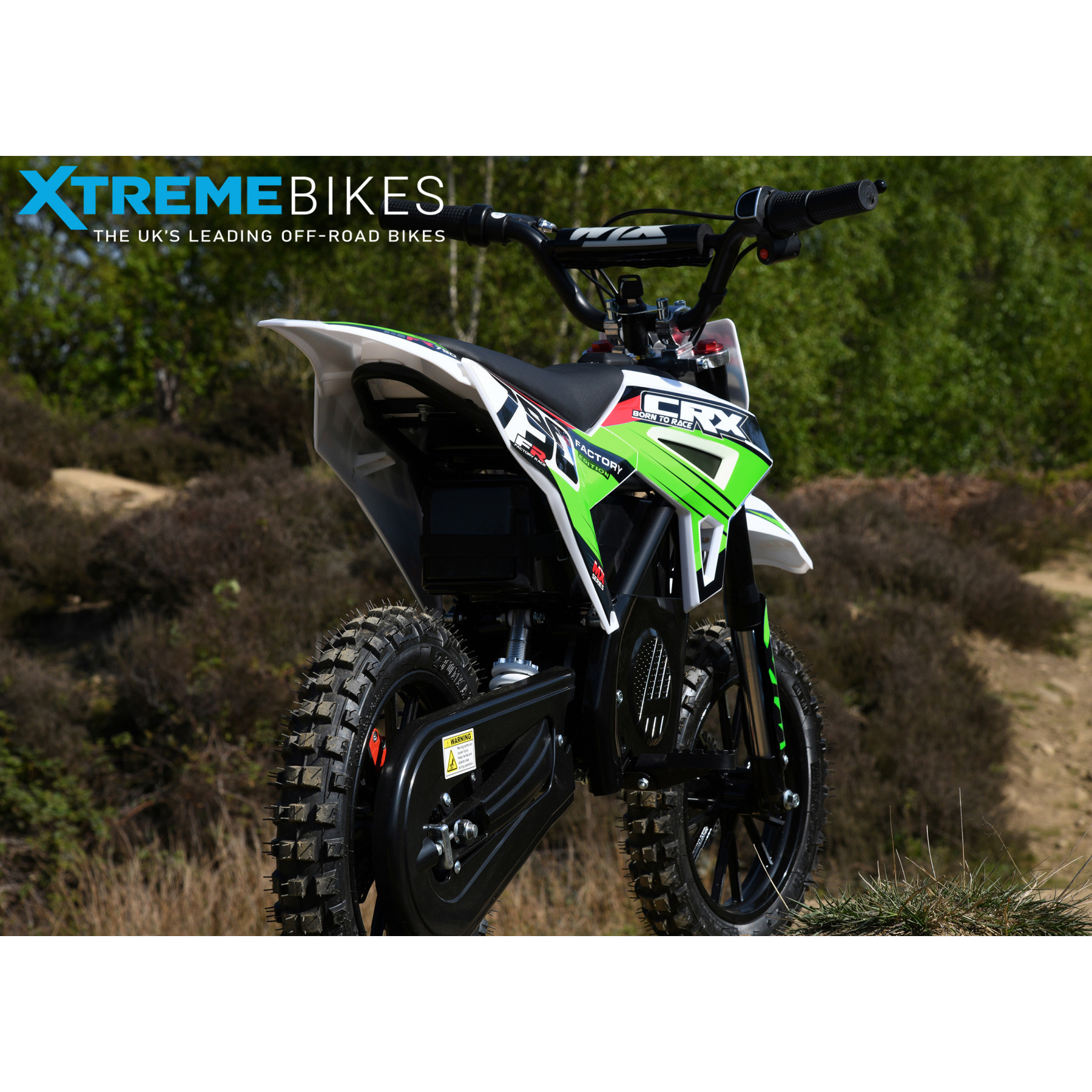 XTM CRX 36V 790W LITHIUM ELECTRIC DIRT BIKE GREEN