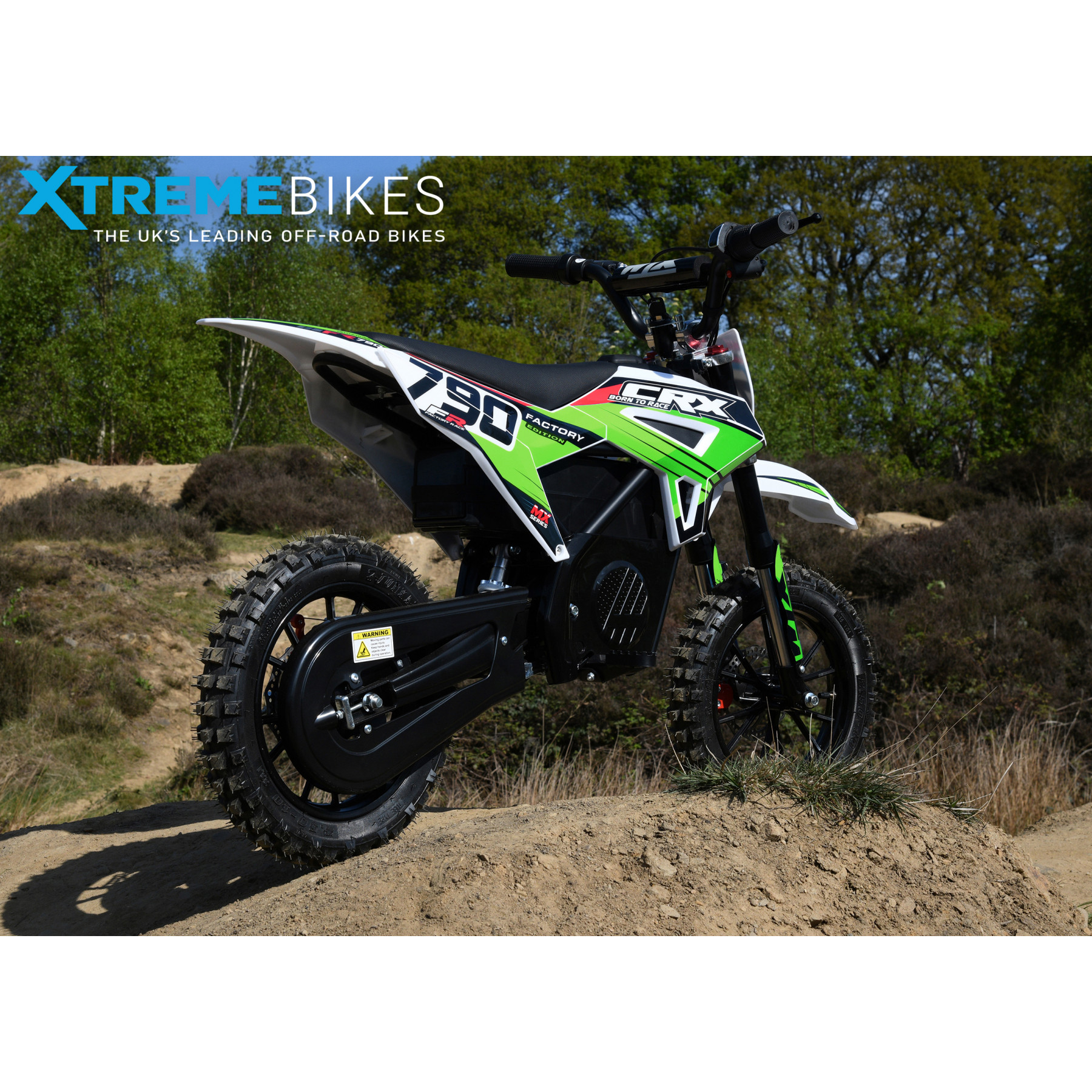 XTM CRX 36V 790W LITHIUM ELECTRIC DIRT BIKE GREEN