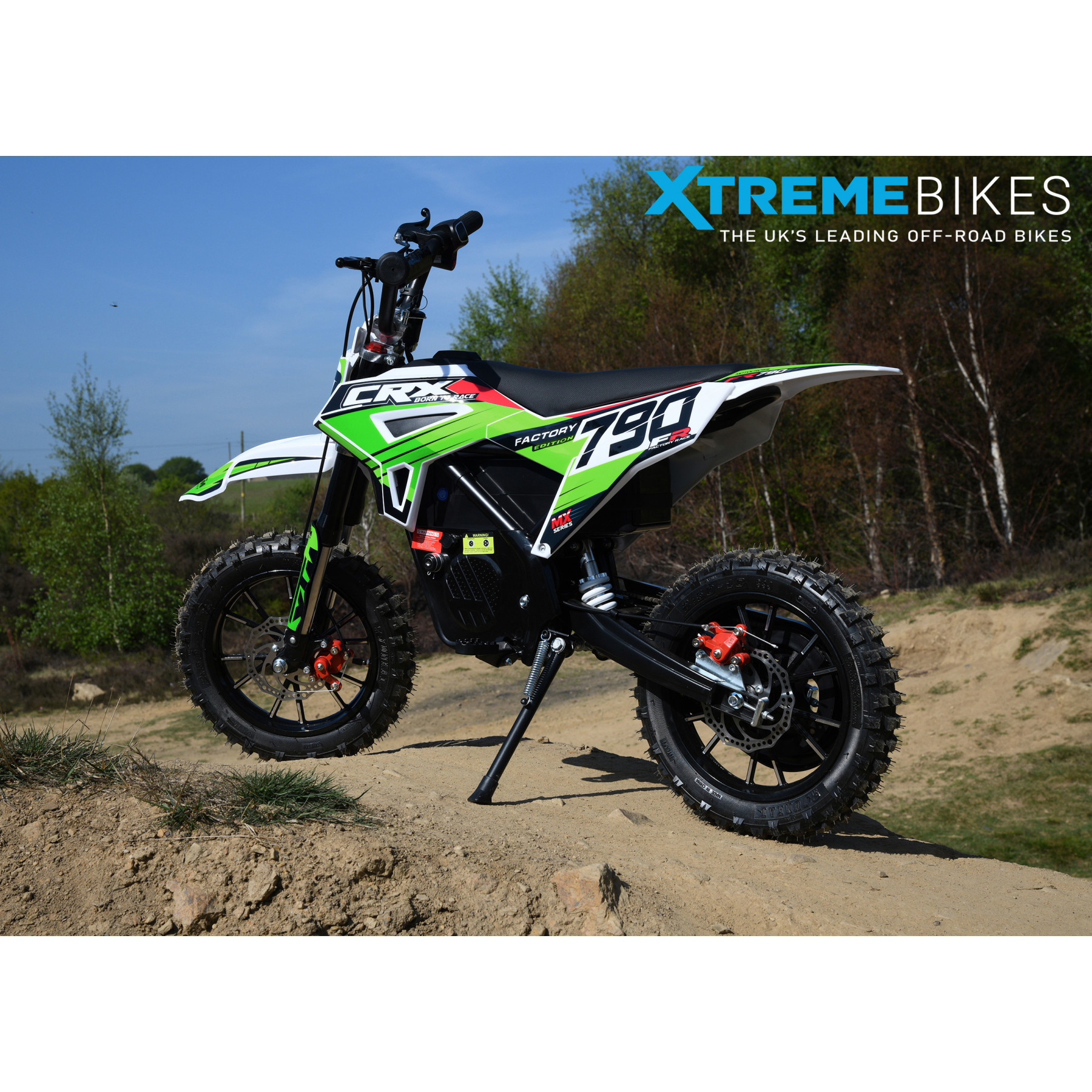 XTM CRX 36V 790W LITHIUM ELECTRIC DIRT BIKE GREEN