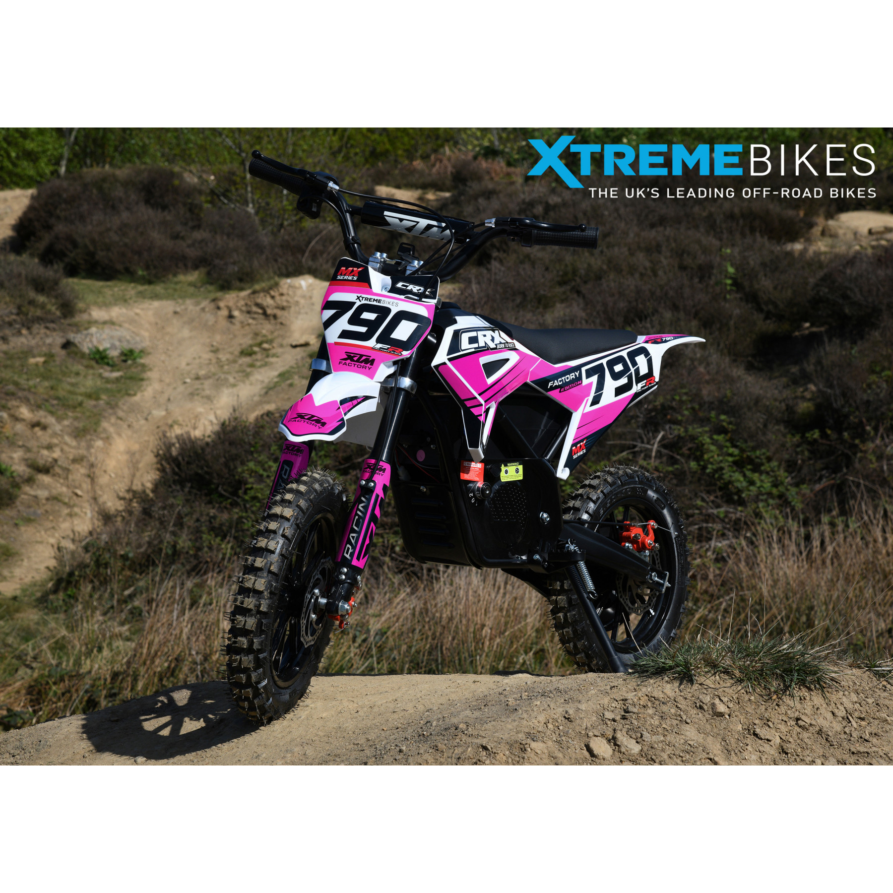 XTM CRX 36V 790W LITHIUM ELECTRIC DIRT BIKE PINK