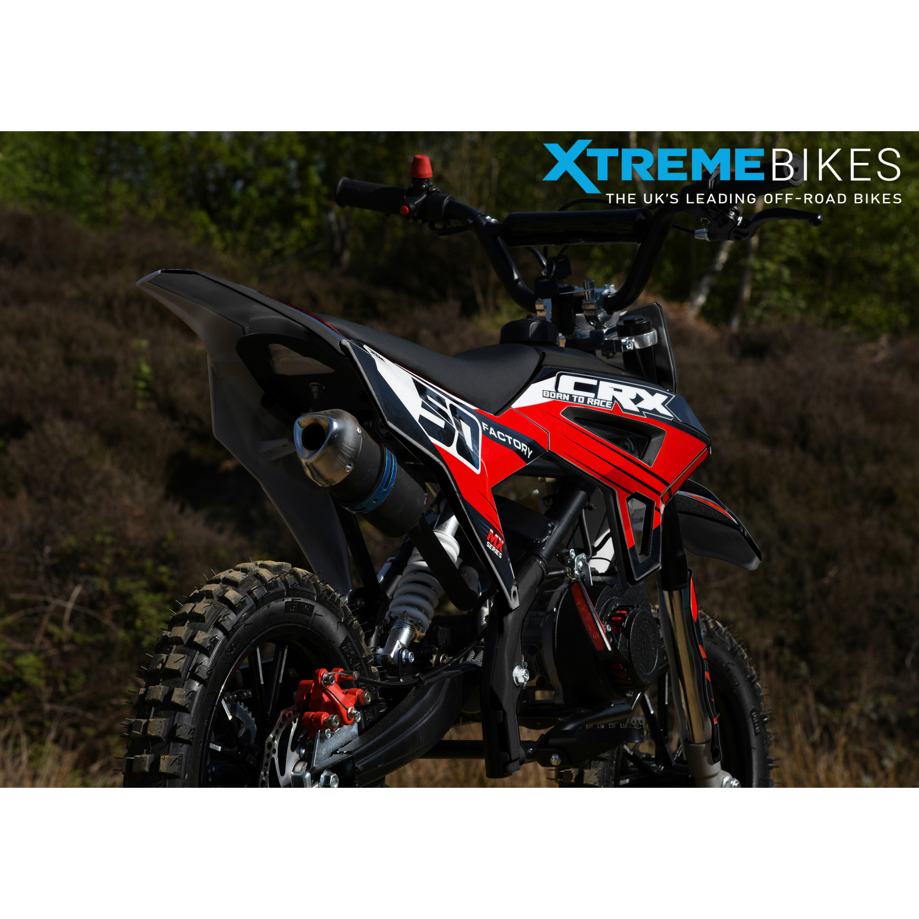 XTM CRX 50CC DIRT BIKE BLACK RED