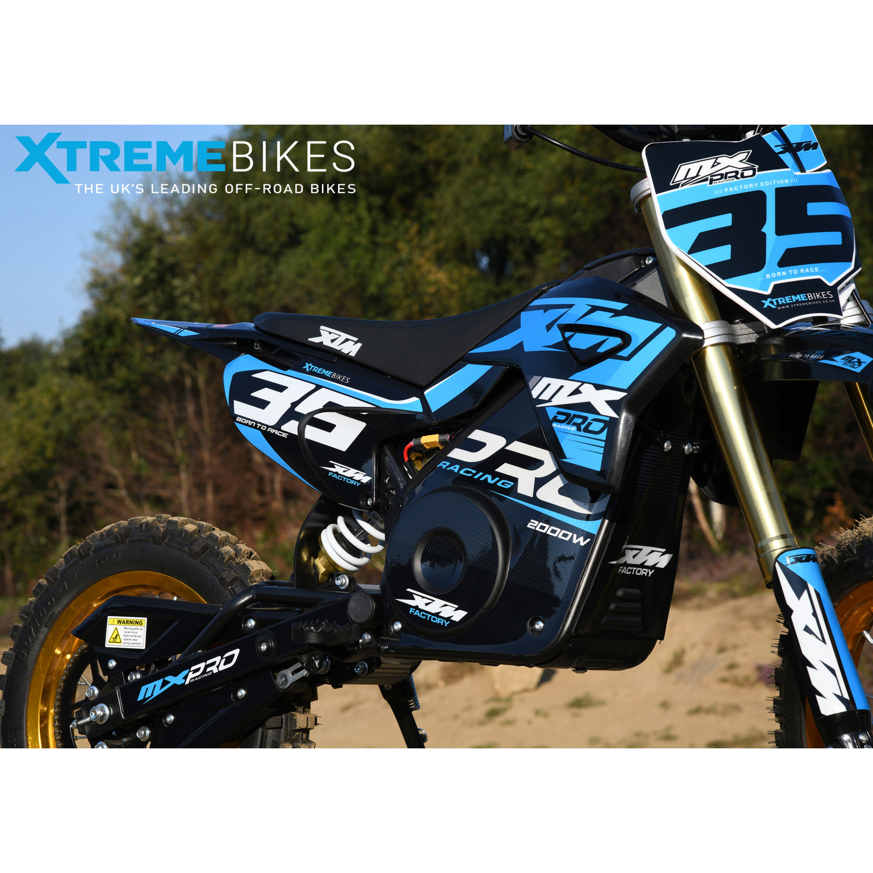 2026 XTM MXPRO 48V 2000W LITHIUM ELECTRIC DIRT BIKE BIG 14/12