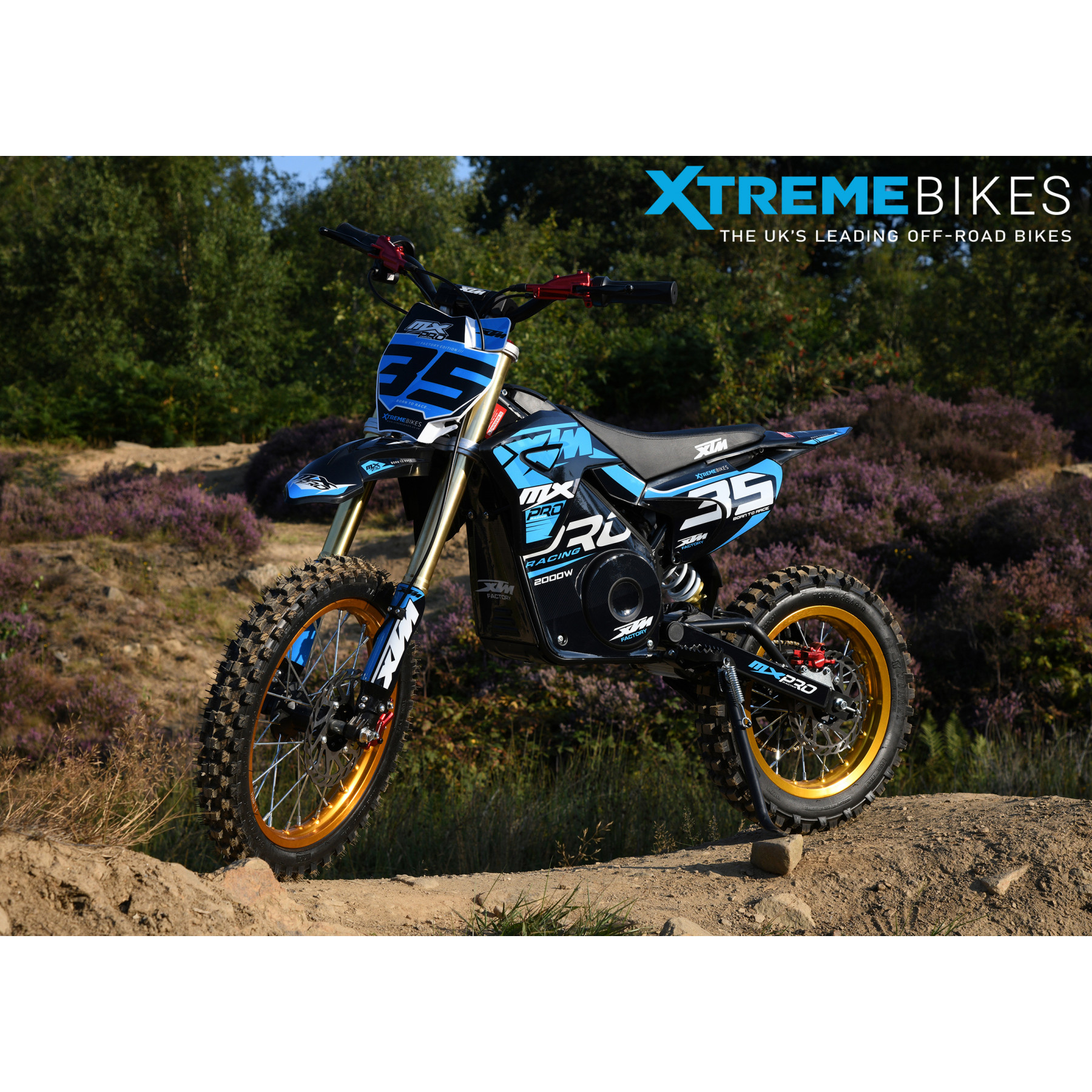 2026 XTM MXPRO 48V 2000W LITHIUM ELECTRIC DIRT BIKE BIG 14/12