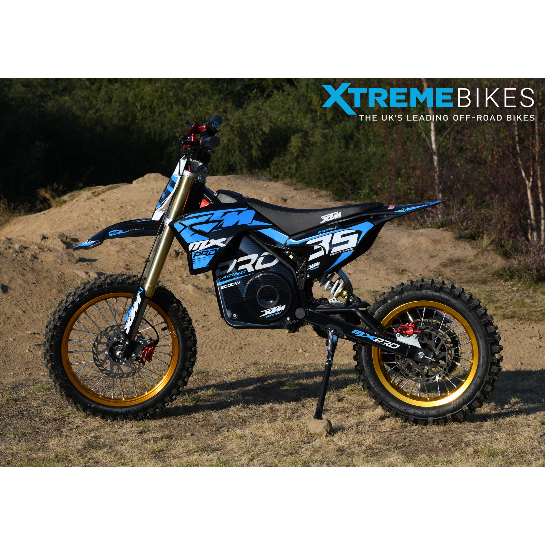 2026 XTM MXPRO 48V 2000W LITHIUM ELECTRIC DIRT BIKE BIG 14/12