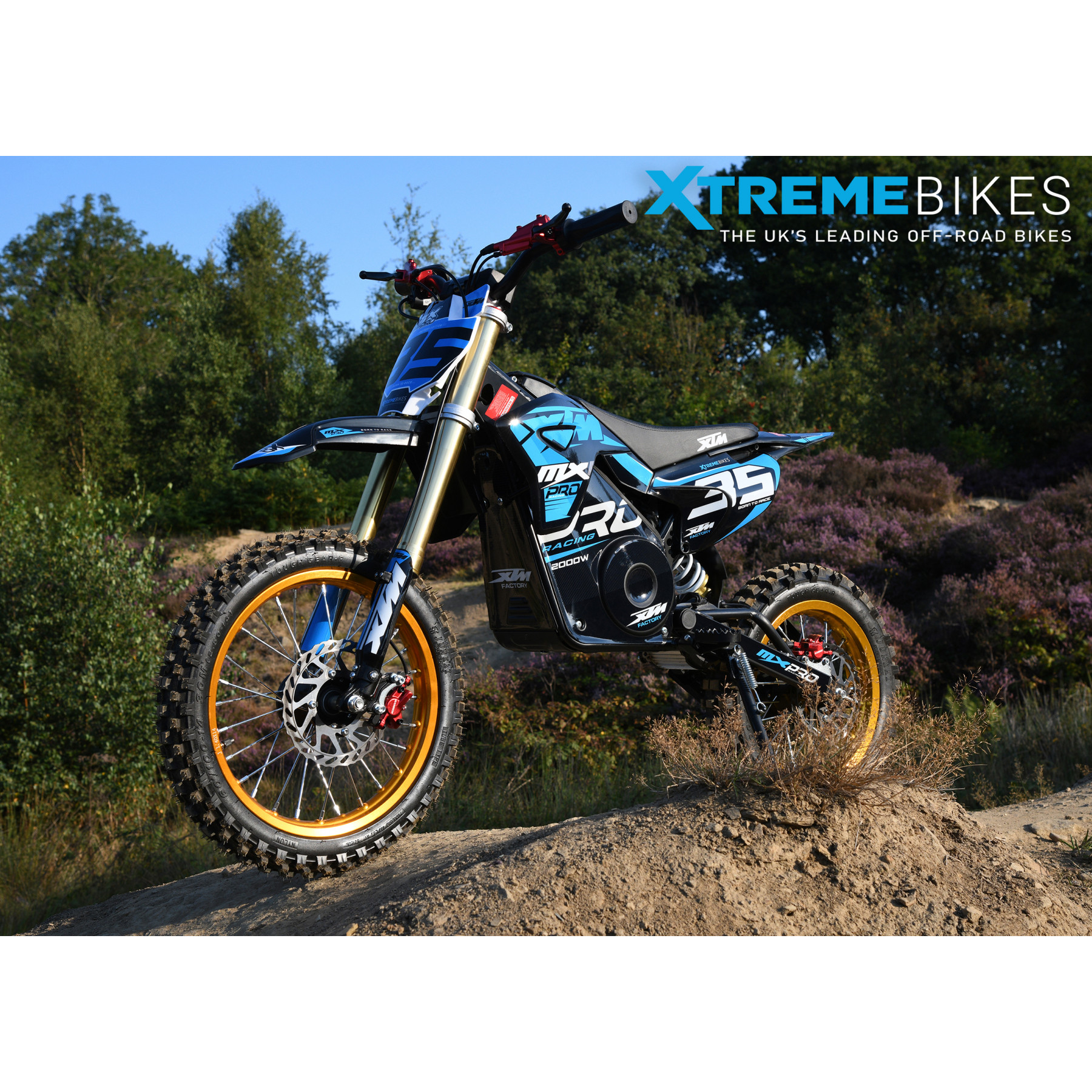 2026 XTM MXPRO 48V 2000W LITHIUM ELECTRIC DIRT BIKE BIG 14/12
