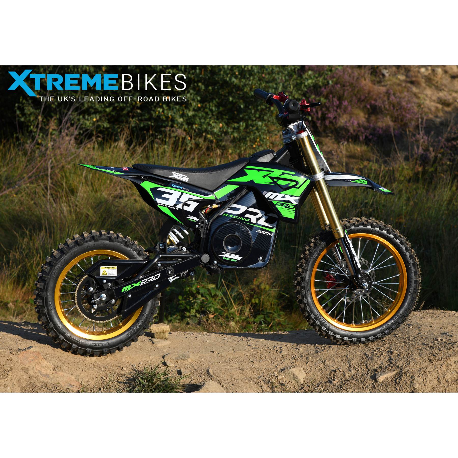 2026 XTM MXPRO 48V 2000W LITHIUM ELECTRIC DIRT BIKE BIG 14/12