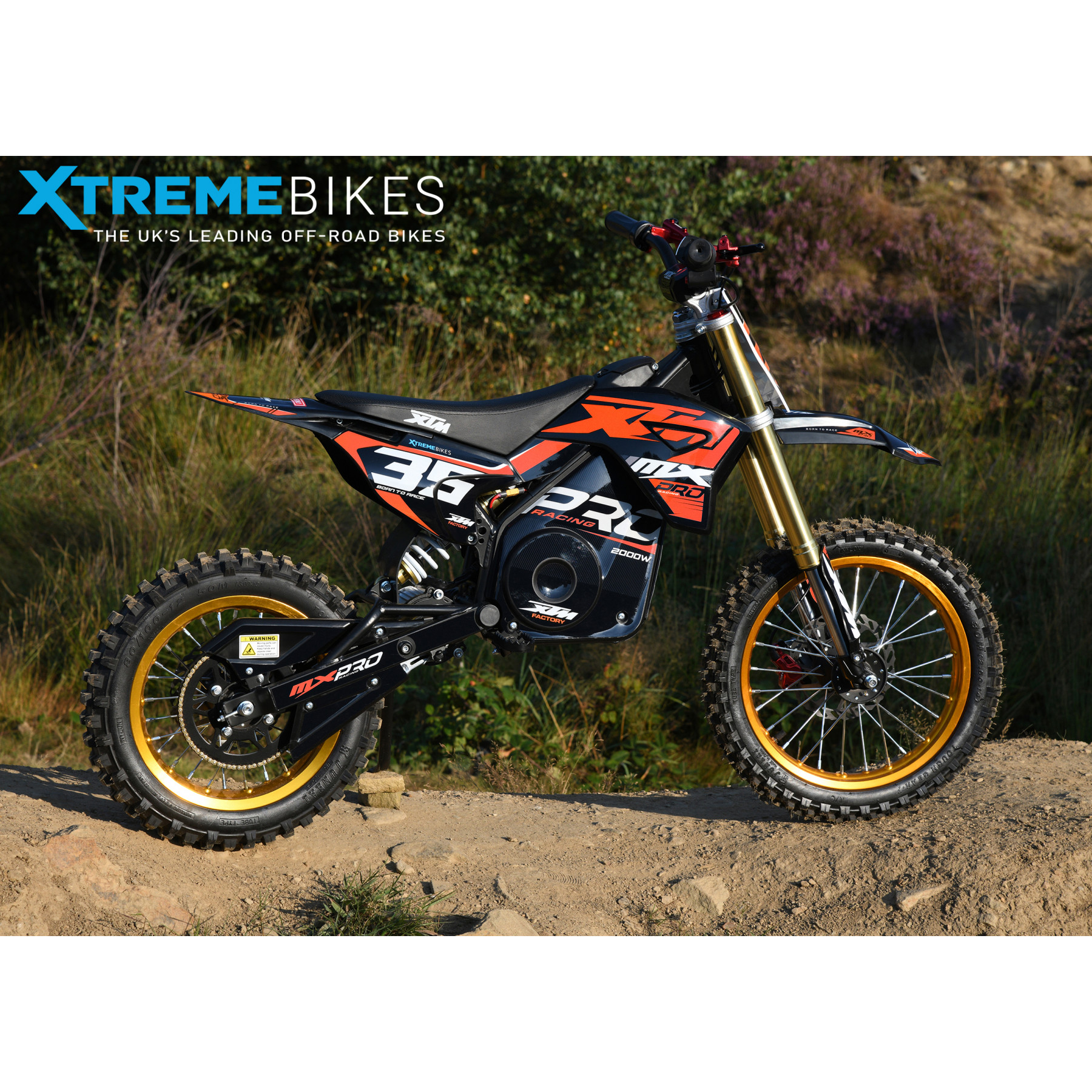 2026 XTM MXPRO 48V 2000W LITHIUM ELECTRIC DIRT BIKE BIG 14/12