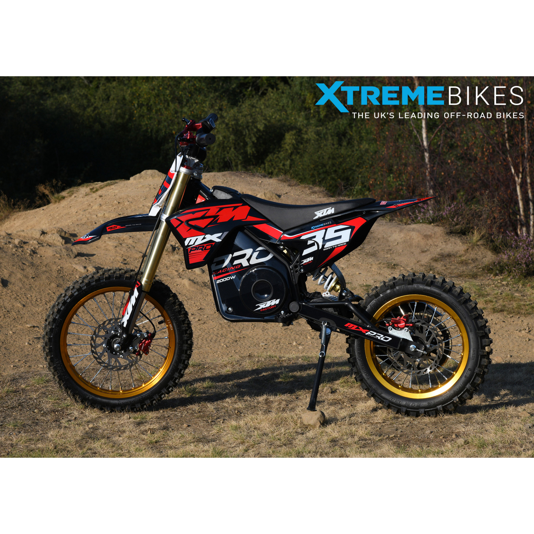 2026 XTM MXPRO 48V 2000W LITHIUM ELECTRIC DIRT BIKE BIG 14/12