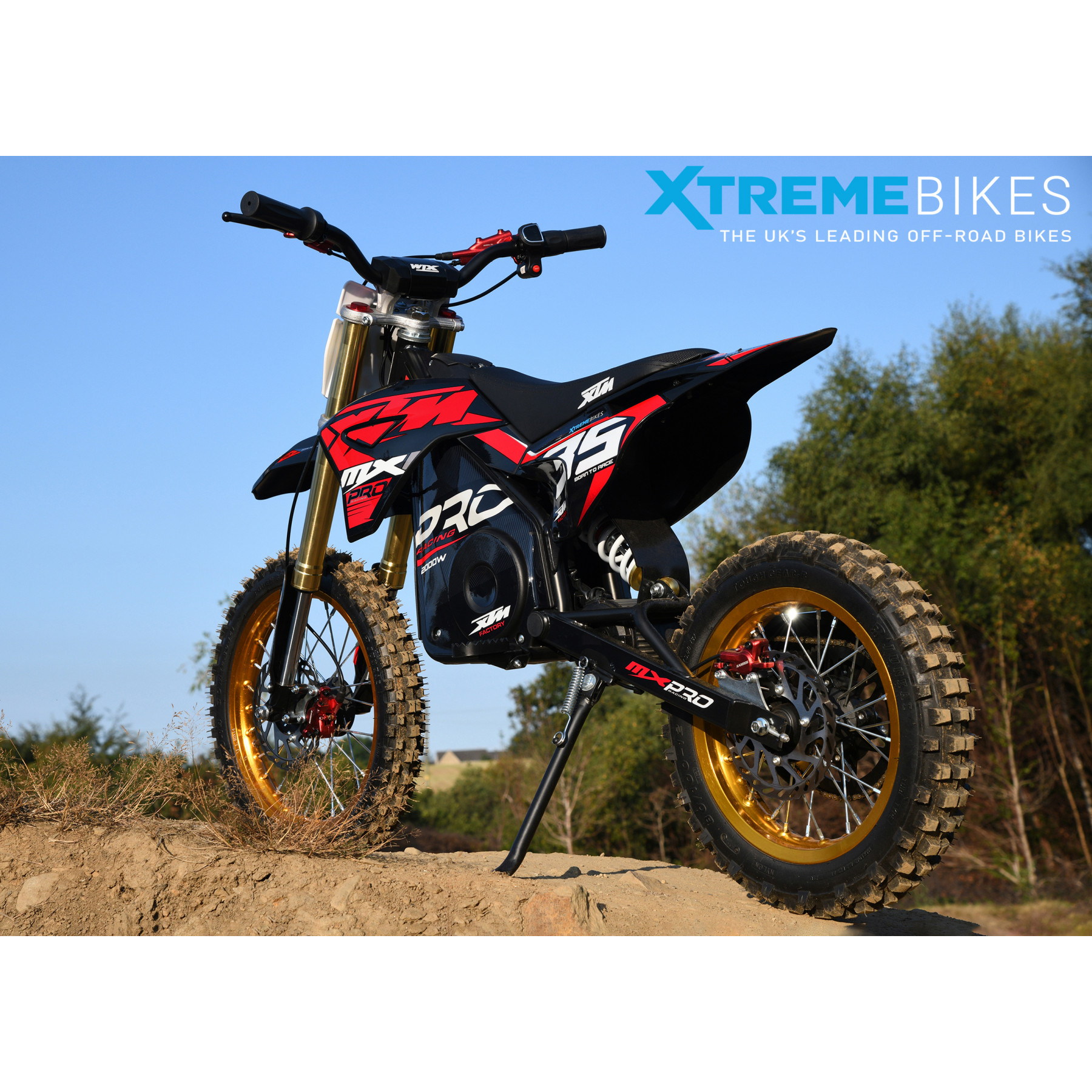 2026 XTM MXPRO 48V 2000W LITHIUM ELECTRIC DIRT BIKE BIG 14/12