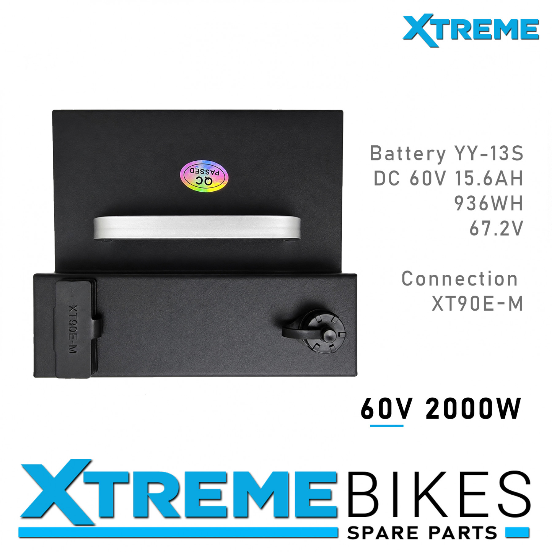 XTM MX-PRO 60V 2000W COMPLETE REPLACEMENT BATTERY YY-13S