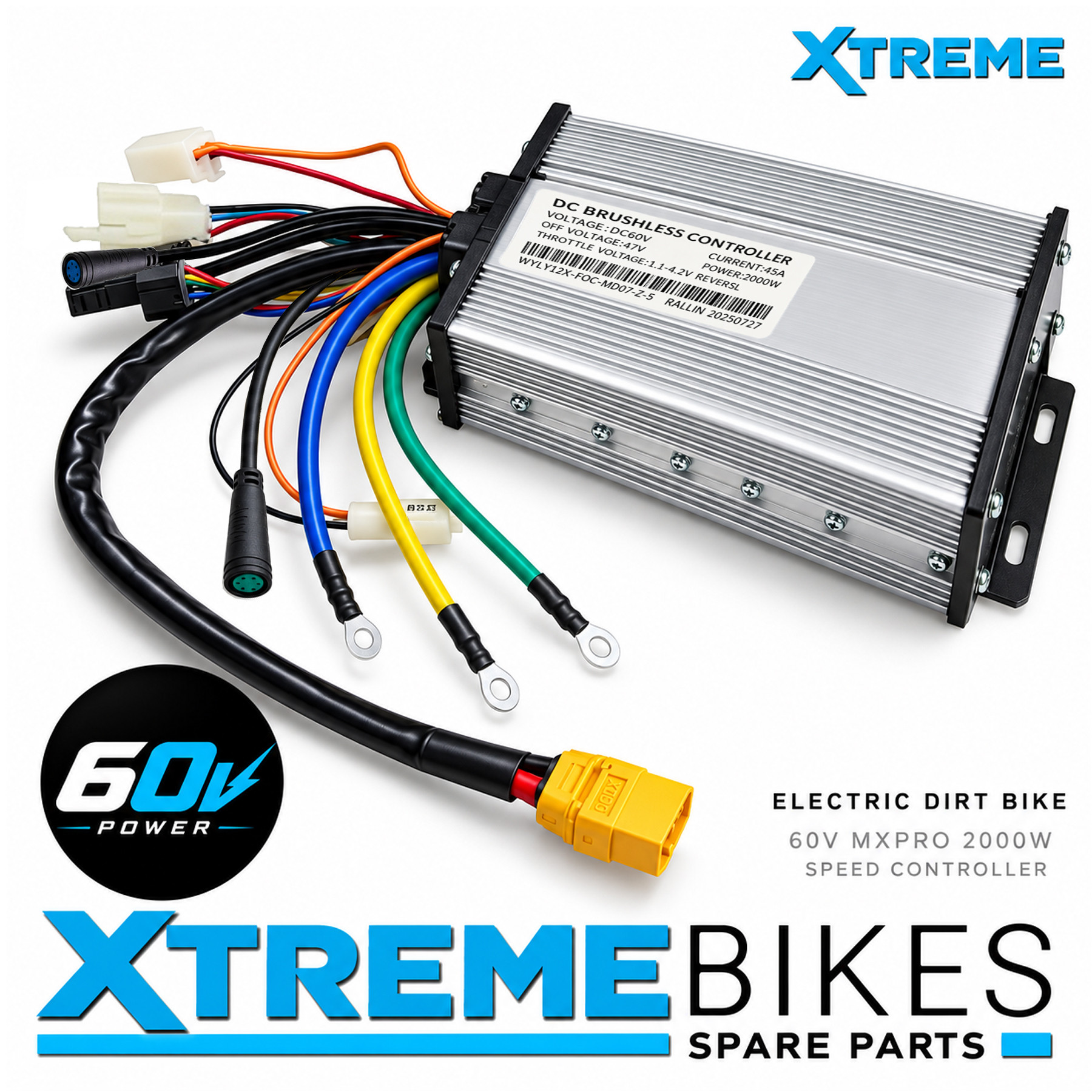 XTM MX-PRO 60V 2000W REPLACEMENT SPEED CONTROLLER WYLY12X-FOC-MD07-Z-5