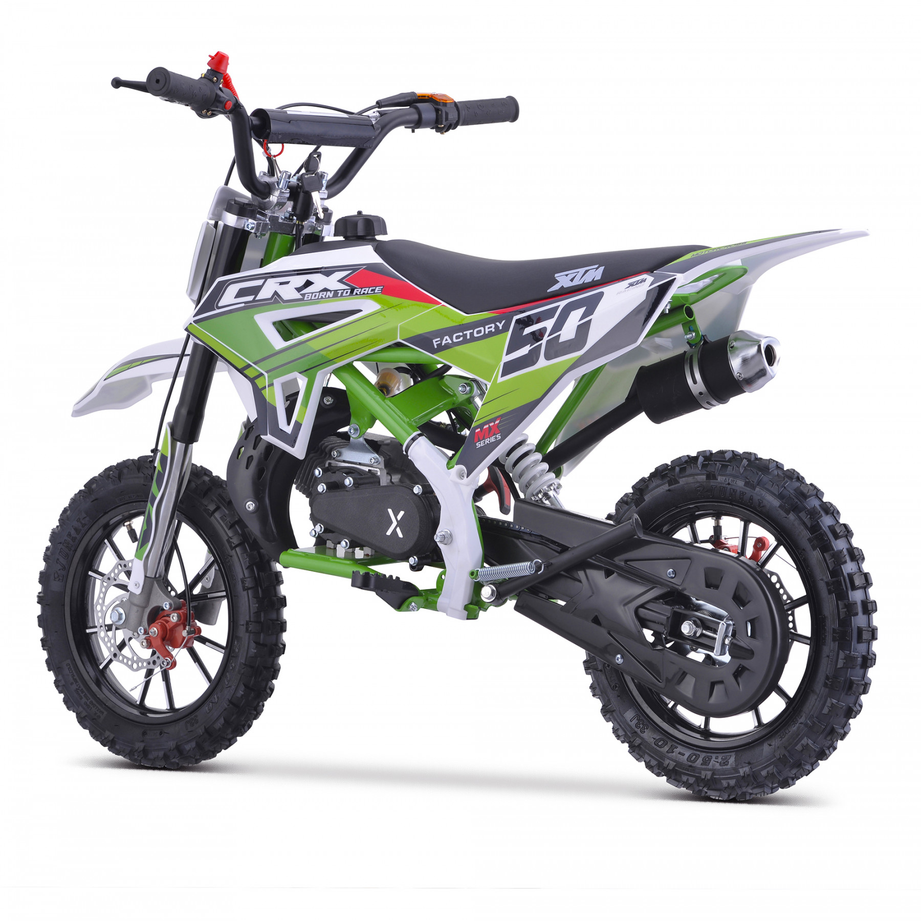 XTM CRX 50CC DIRT BIKE COLOUR-CODED GREEN