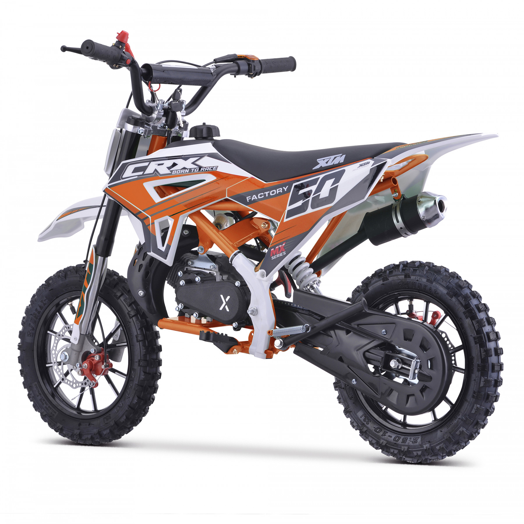 XTM CRX 50CC DIRT BIKE COLOUR-CODED ORANGE