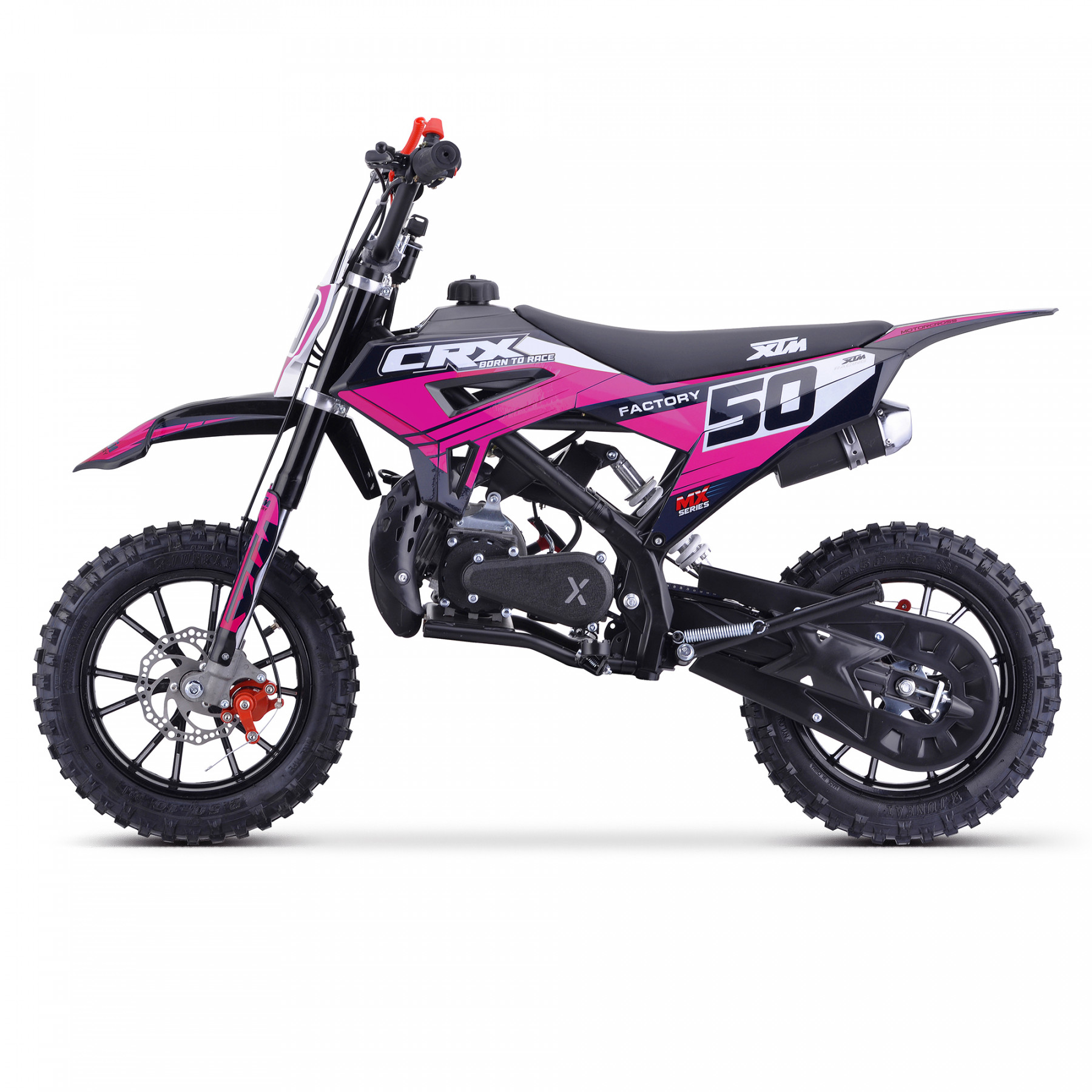 XTM CRX 50CC DIRT BIKE BLACK PINK