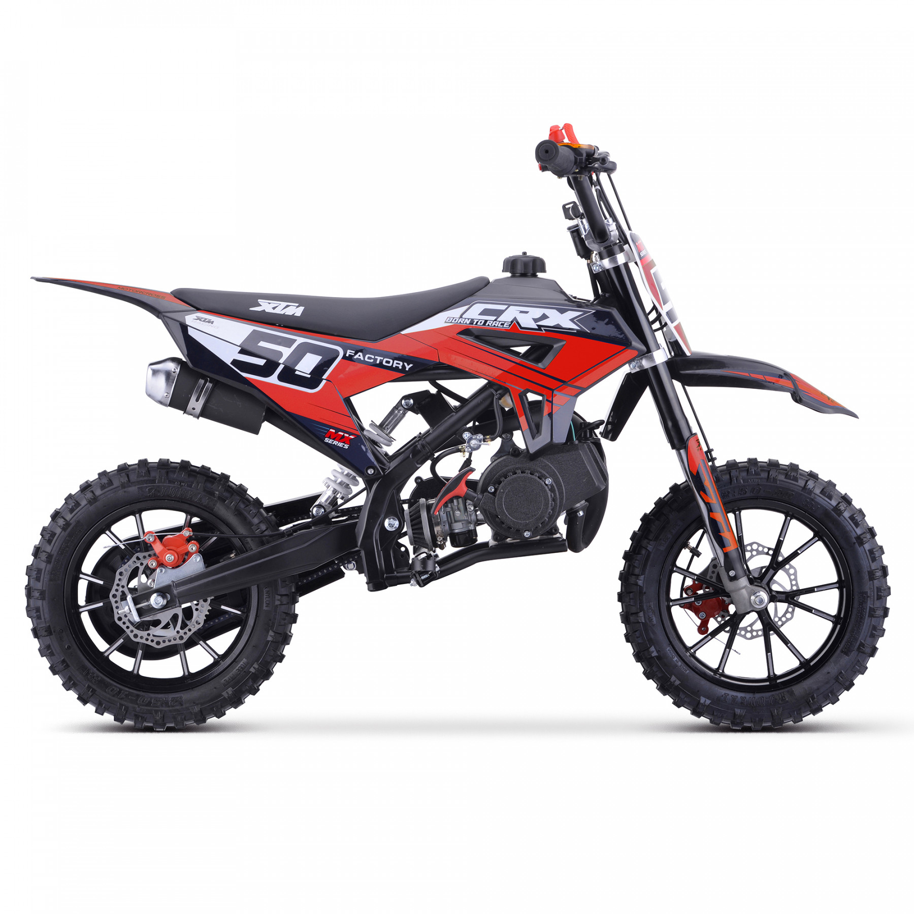 XTM CRX 50CC DIRT BIKE BLACK RED