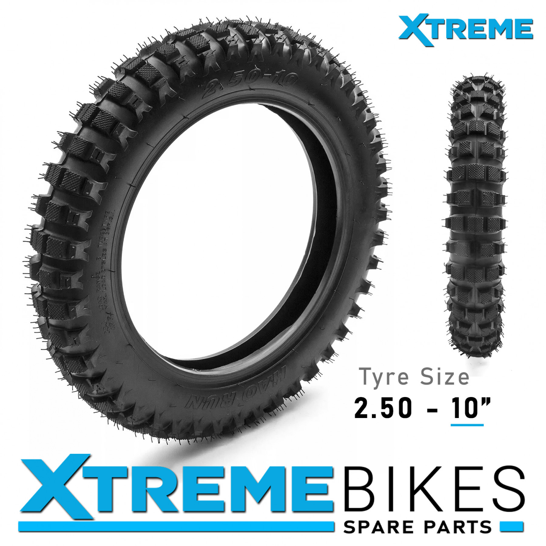 MINI DIRT BIKE 10 INCH KNOBBLY TYRE 2.50 - 10