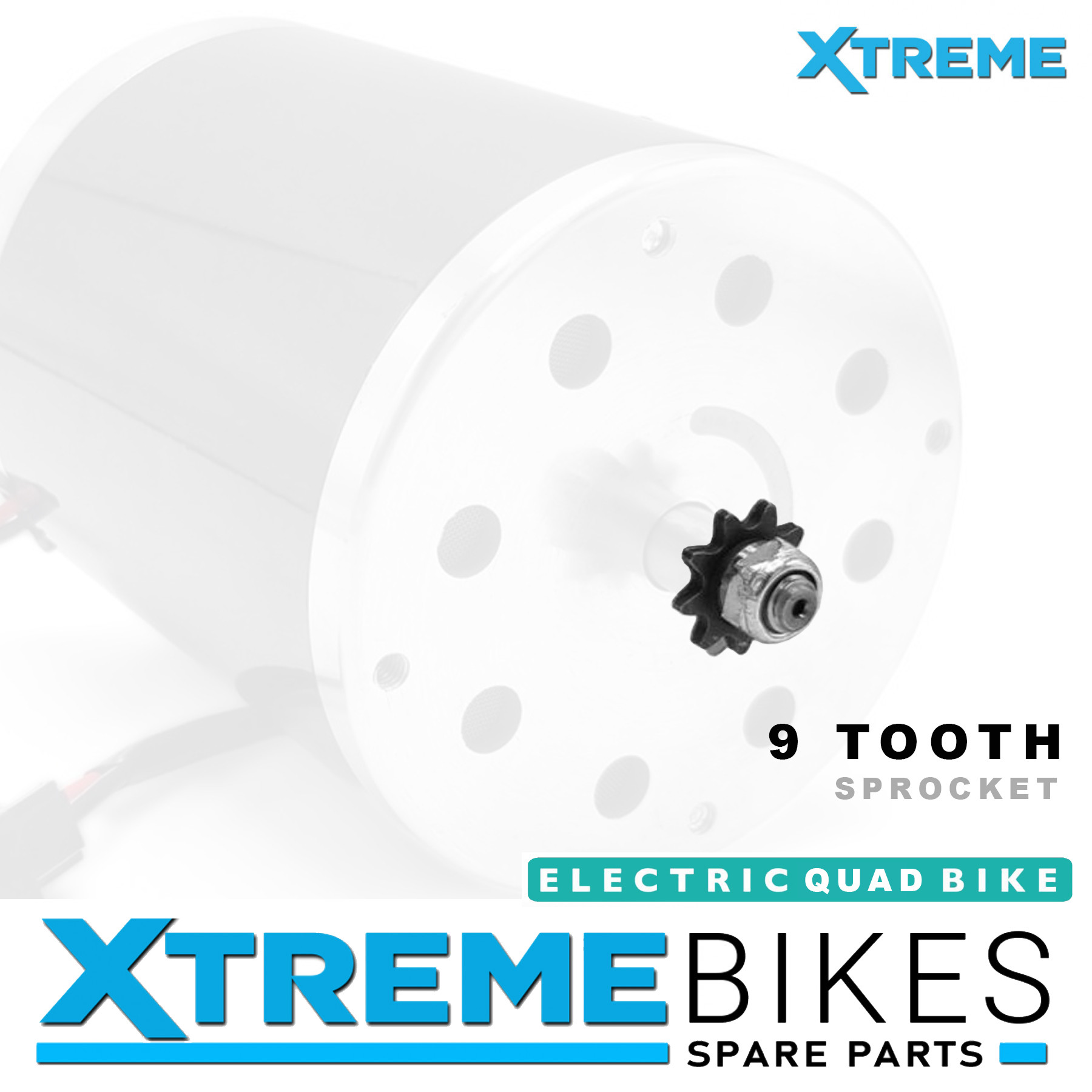 XTM MONSTER QUAD 800W - 1000w 9 TOOTH MOTOR SPROCKET AND NUT