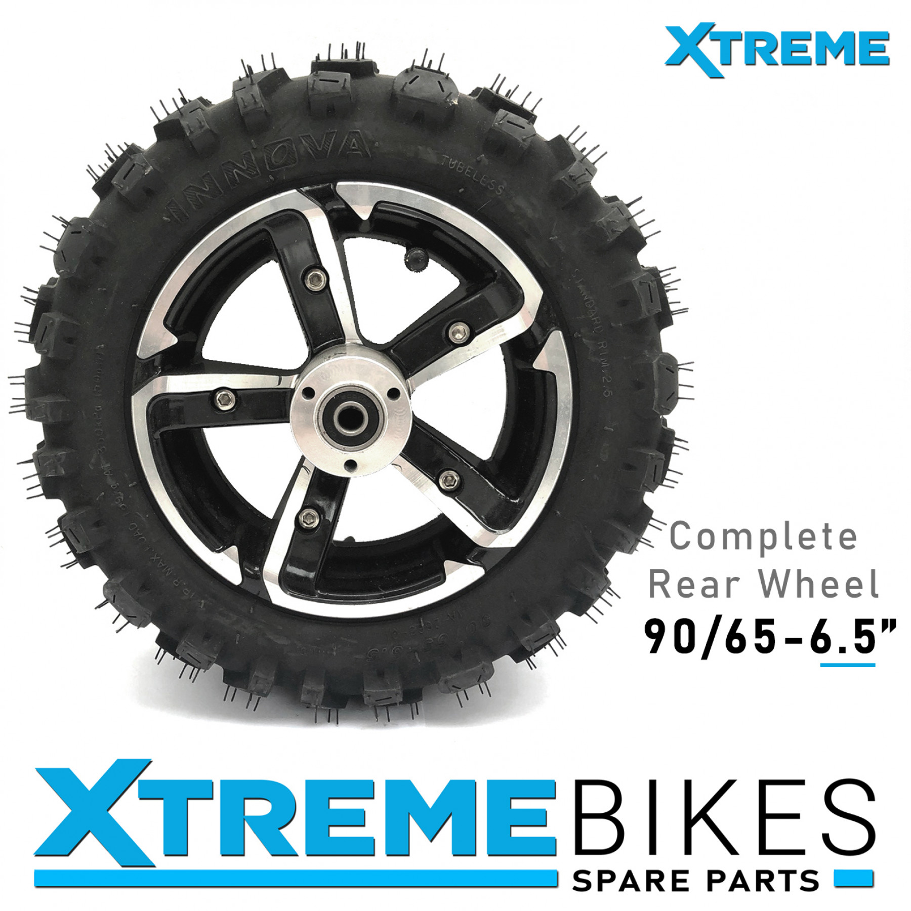 SCOOTER COMPLETE REAR WHEEL 90-65-6.5