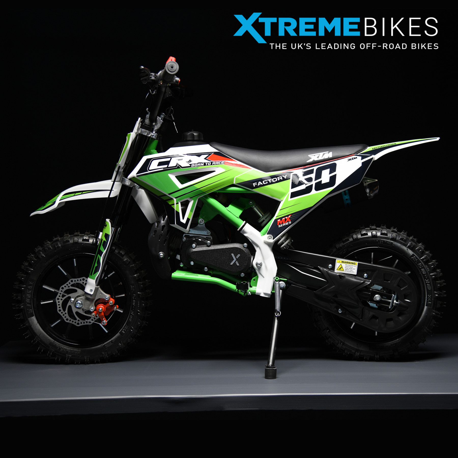 XTM CRX 50CC DIRT BIKE COLOUR-CODED GREEN