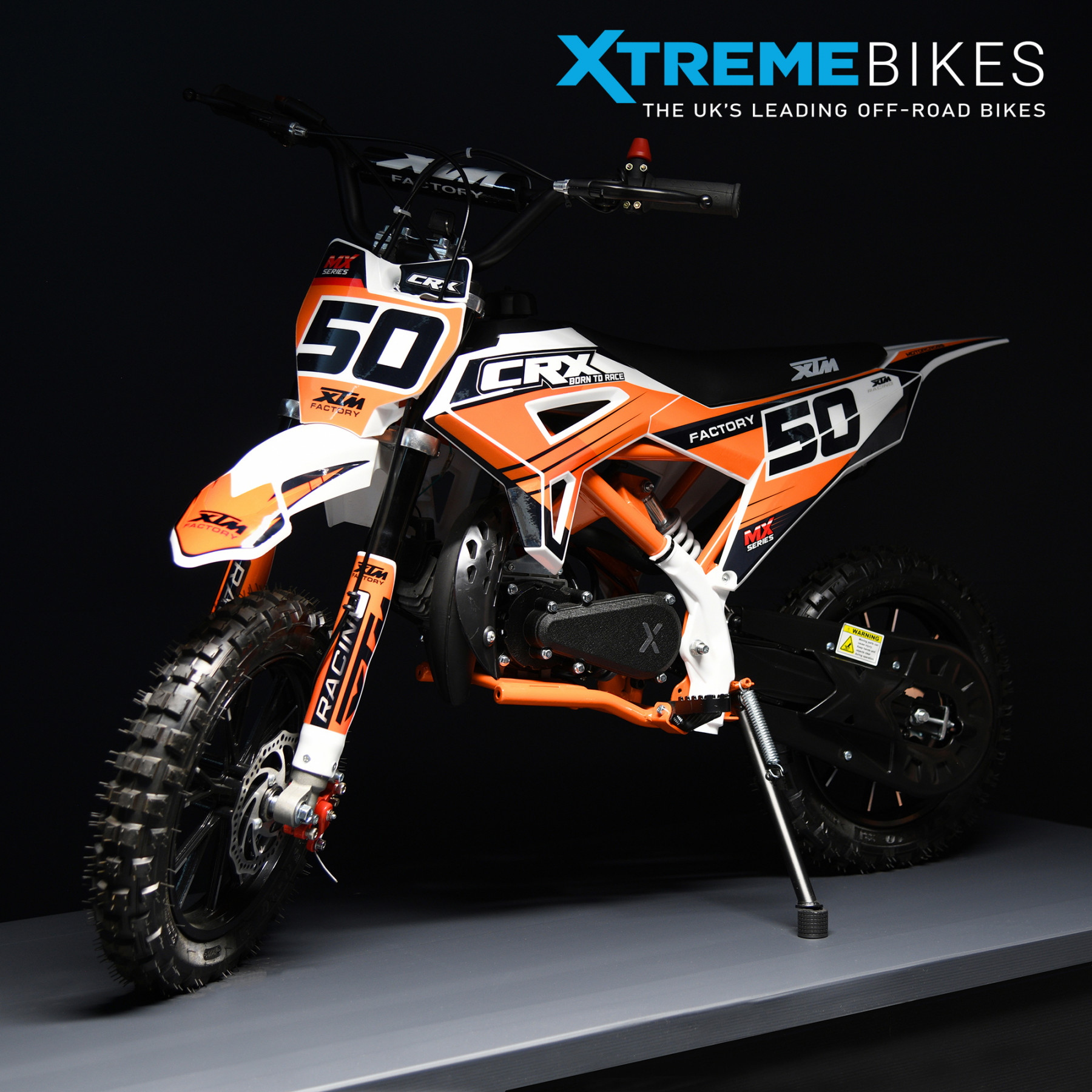 XTM CRX 50CC DIRT BIKE COLOUR-CODED ORANGE