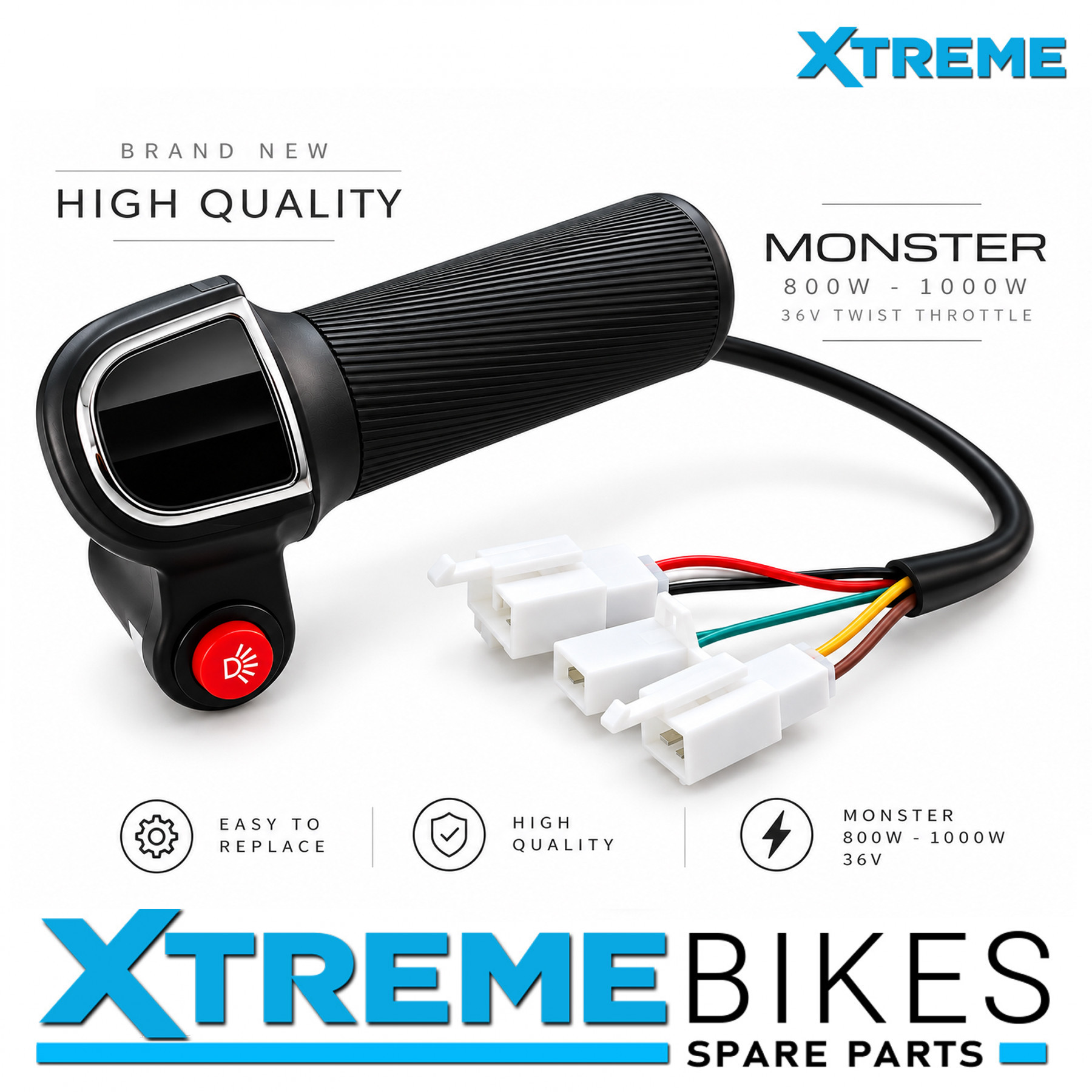 MINI QUAD 36v 800w - 1000w Twist Throttle and Battery Meter