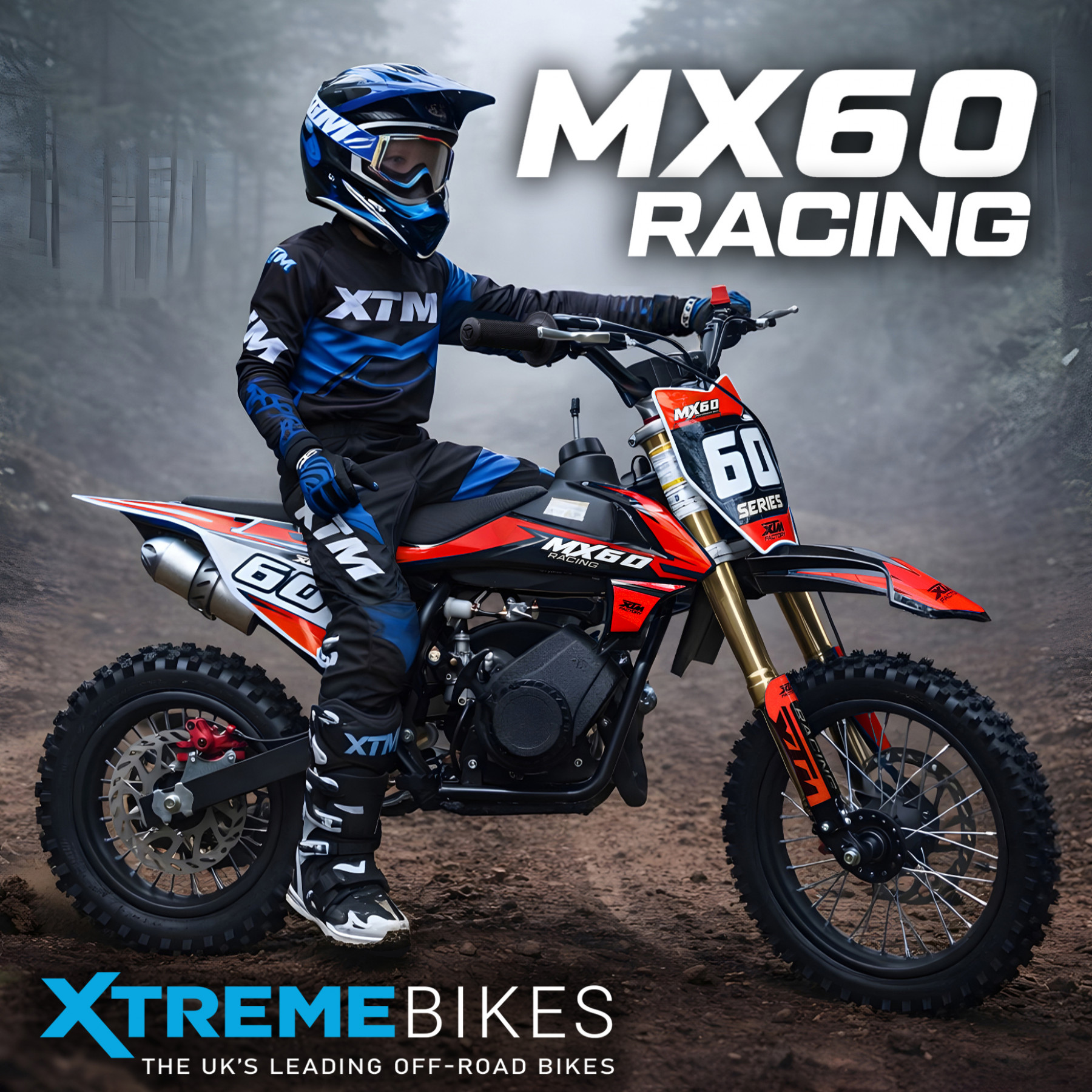 XTM MX60 RACING 60CC DIRT BIKE RED