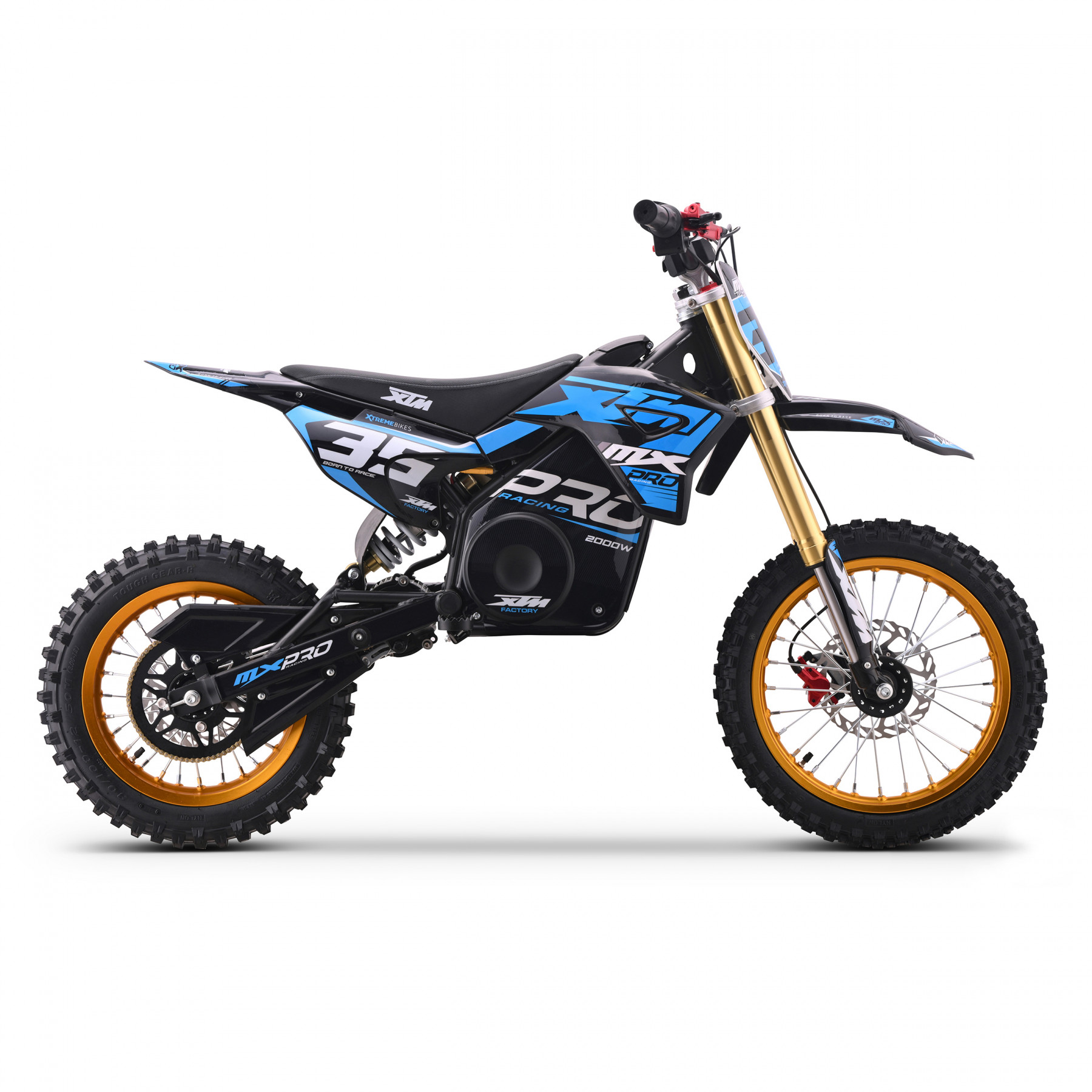 2026 XTM MXPRO 48V 2000W LITHIUM ELECTRIC DIRT BIKE BIG 14/12
