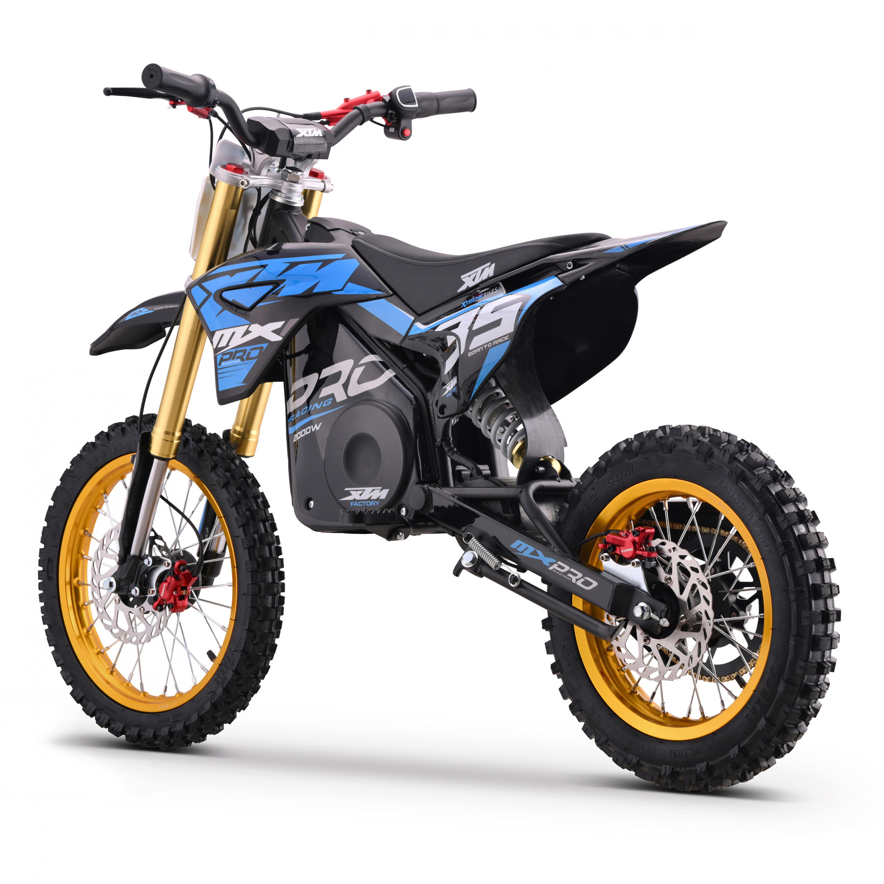 2026 XTM MXPRO 48V 2000W LITHIUM ELECTRIC DIRT BIKE BIG 14/12