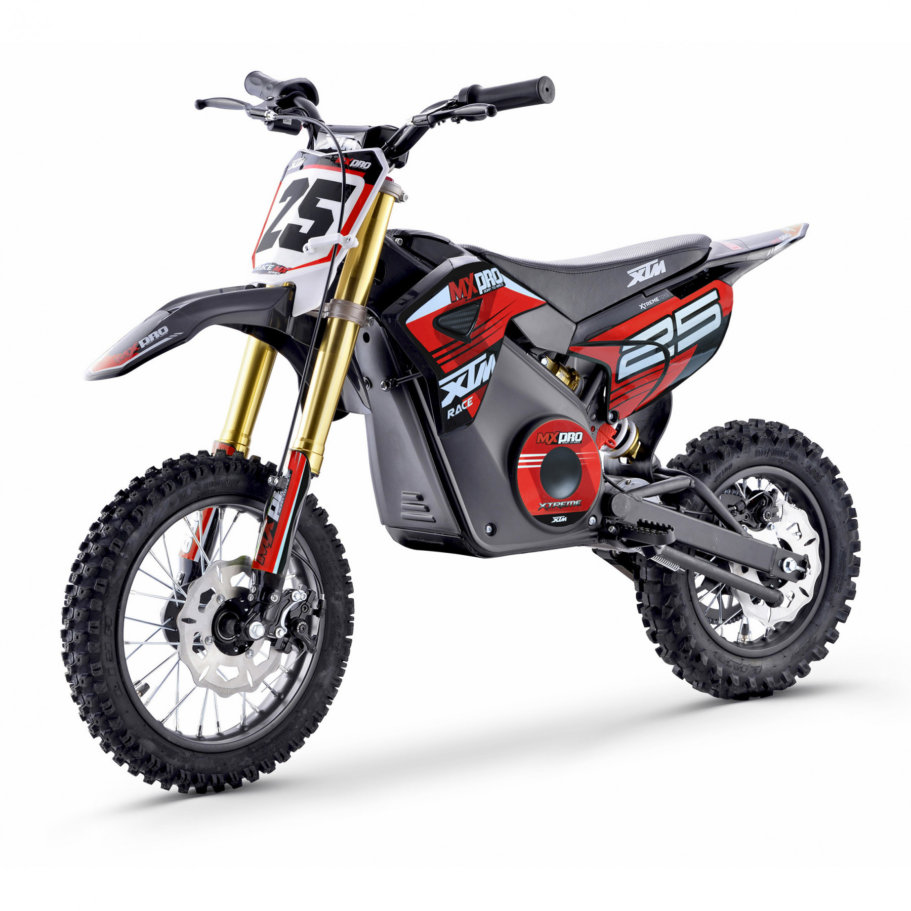 XTM MX-PRO 36V 1100W LITHIUM DIRT BIKE 12/10 WHEEL RED